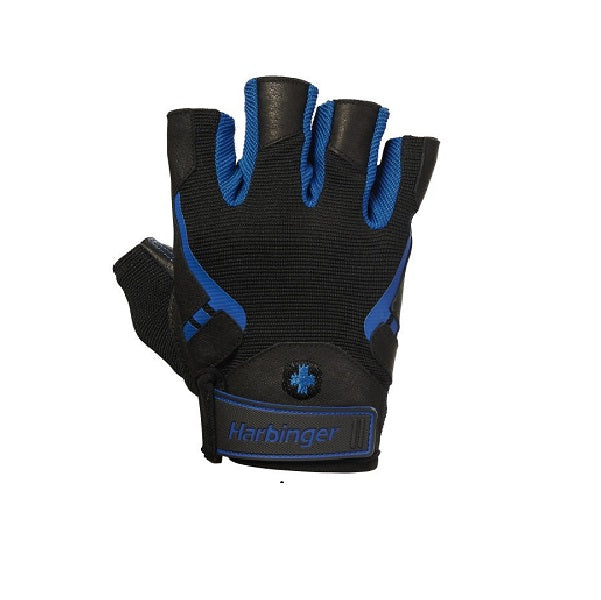Harbinger Men's Pro Weightlifting Gloves - Blue - Gym & Cross Training Workout Gloves for Men - Perfect for Weight Lifting, Strength Training & Fitness