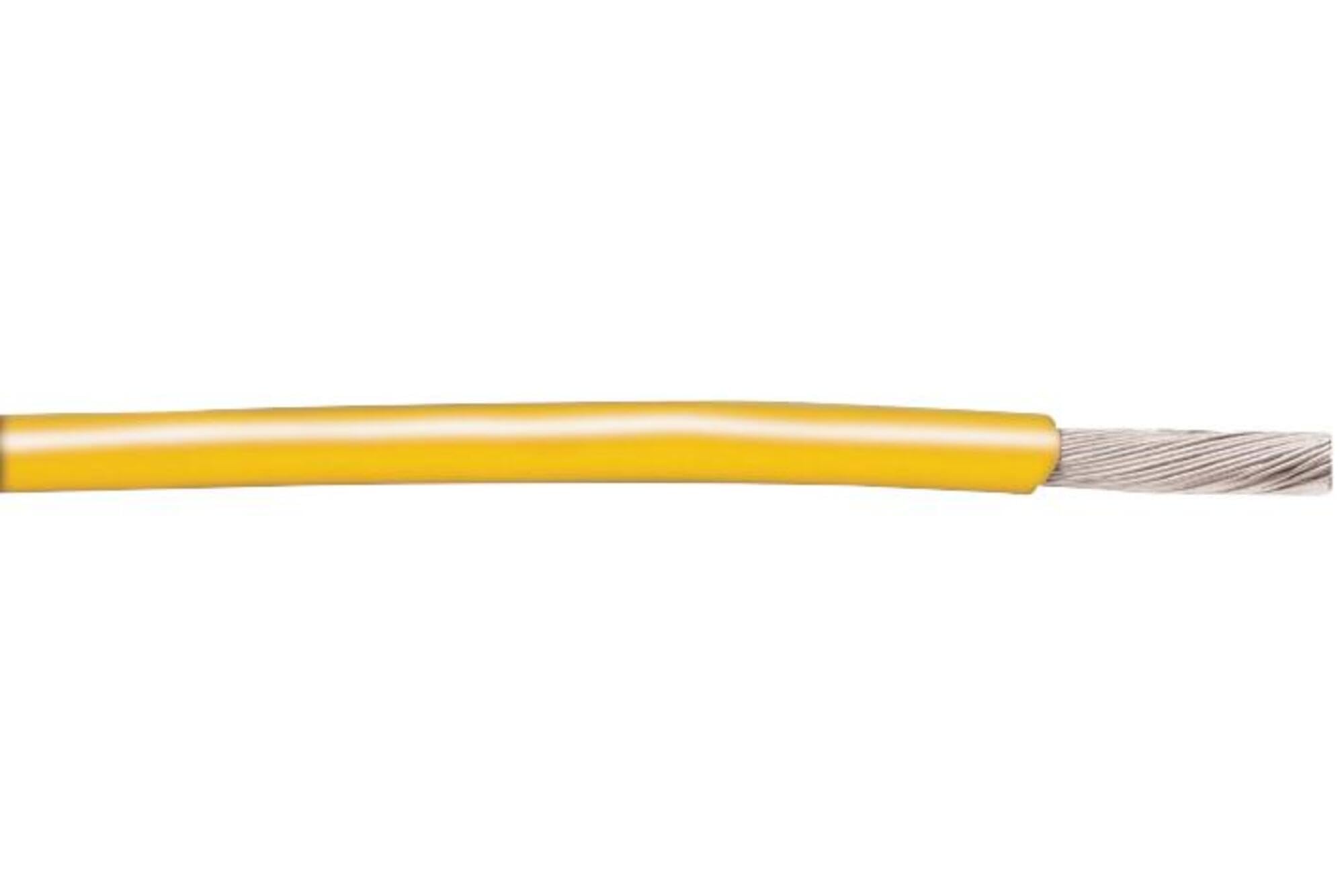 Alpha Wire 3047 YL005 30 AWG Hook-Up Wire - High Temperature Resistant, Flexible Electrical Wire for DIY Electronics, Automotive, and Home Appliances