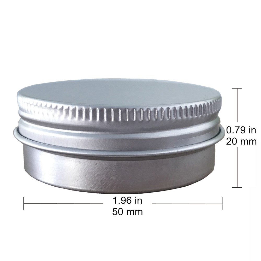 12 Pack 1 OZ/30ml Screw Top Aluminum Tin Jars - Round Metal Containers for Cosmetics, Candle Making, Lip Balm, Salve, Makeup, Eyeshadow & Powder | Ideal for DIY Beauty Products, Travel Size Storage & Small Batch Creations
