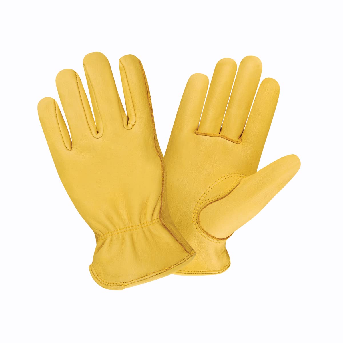 Premium Grain Deerskin Driver Gloves - Unlined, Shirred Elastic Back, Keystone Thumb - X-Large (12-Pack Bulk) - Ideal for Driving, Motorcycling & Outdoor Activities