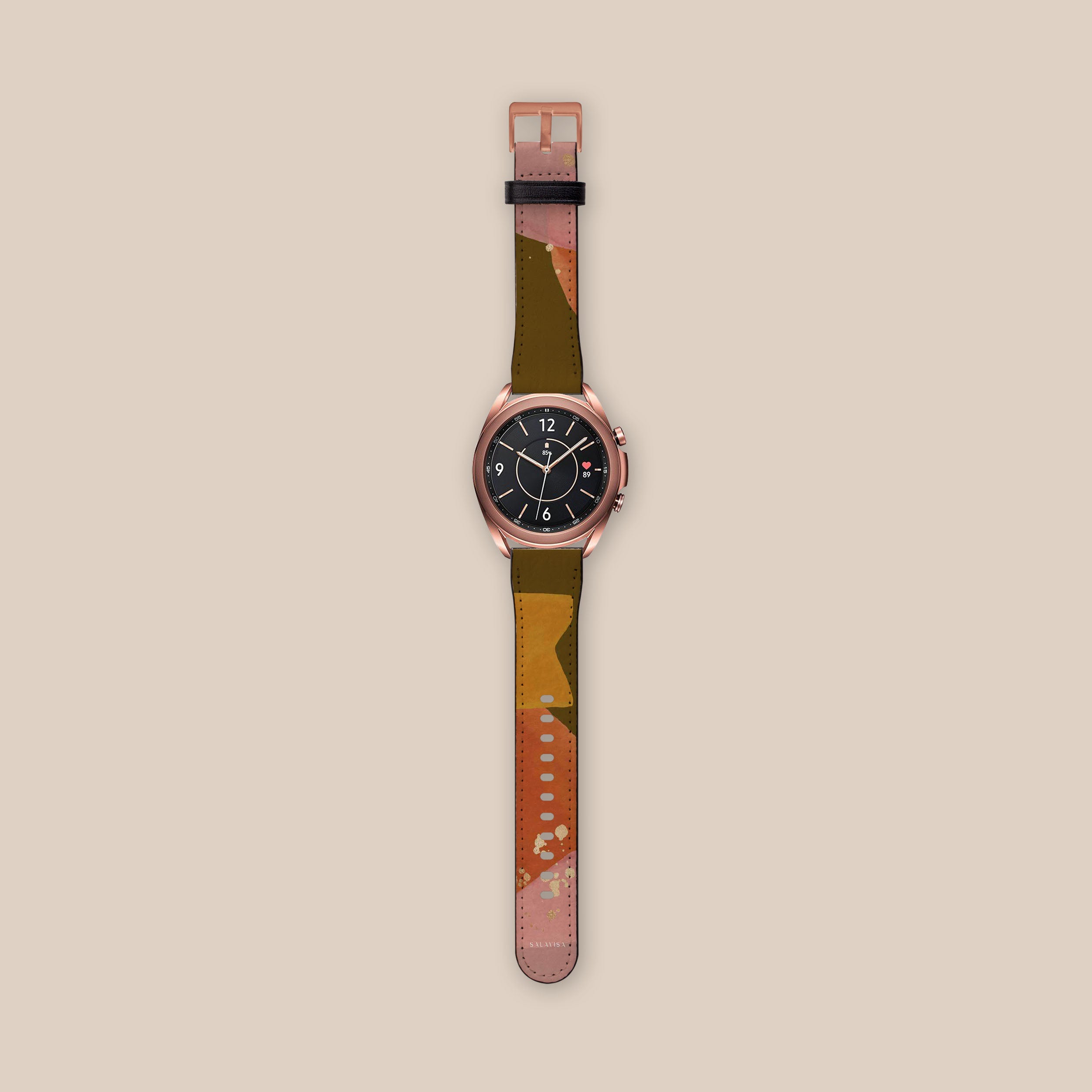 Olive Green Watercolor Galaxy Watch Band - Stylish & Durable Replacement Strap for Samsung Galaxy Watch - Perfect for Workouts, Casual Wear & Everyday Use