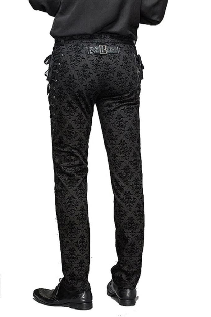Premium Men's Cotton Dress Pants - Classic Black Formal Trousers for Weddings, Victorian Style & Business Attire | Perfect for Grooms, Office Wear & Special Occasions