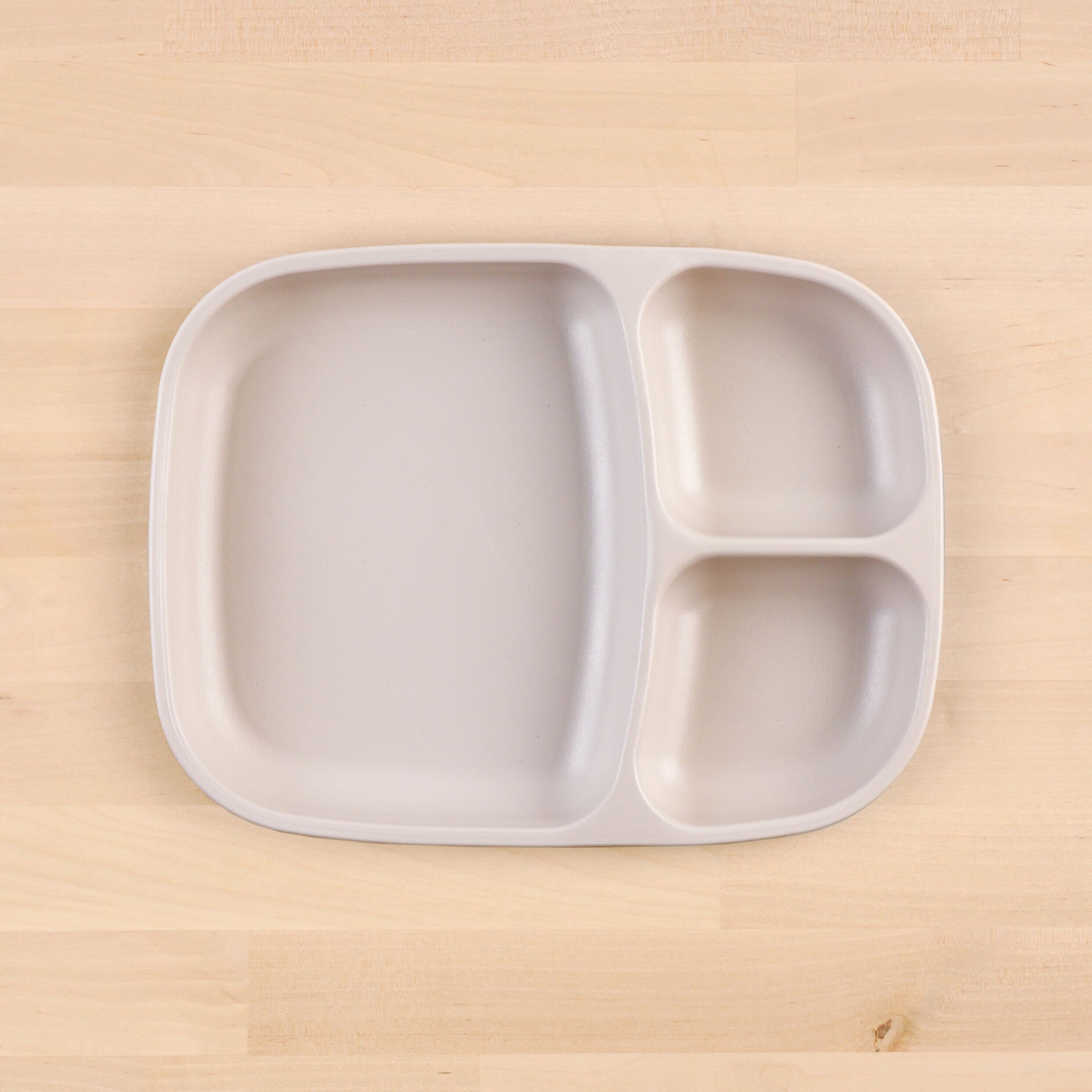 Re Play Divided Plate Large - BPA-Free, Eco-Friendly Kids Dinnerware for Toddlers & Babies - Perfect for Home, School, and Travel Meals