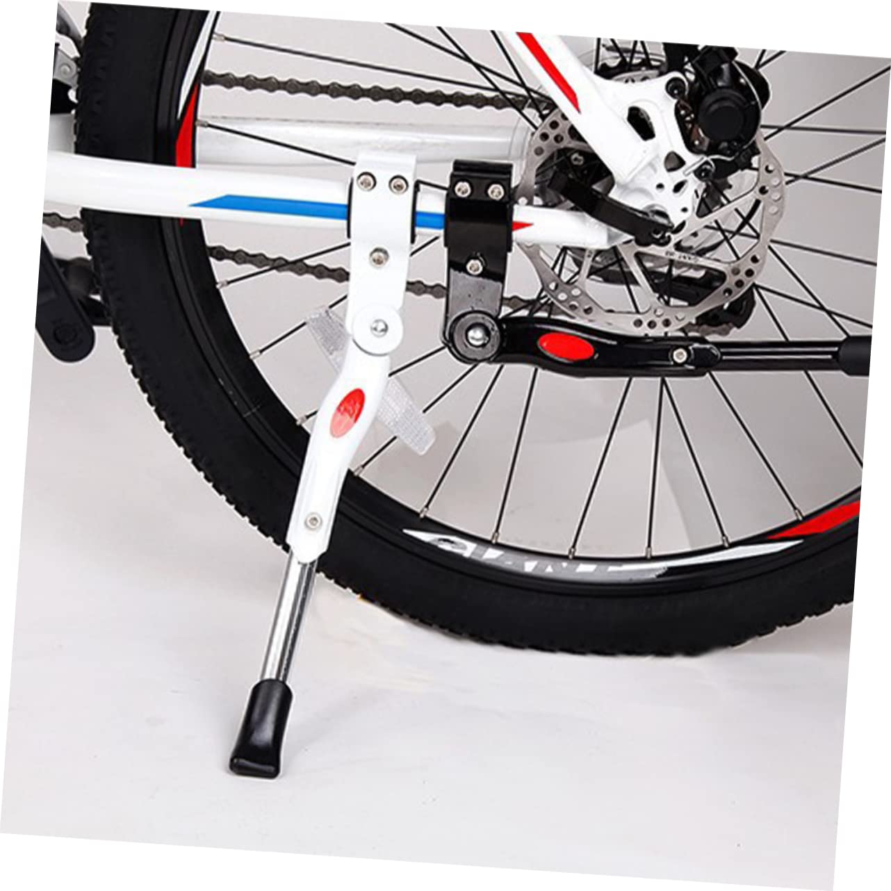 Angoily 2 Pack Aluminum Alloy Bicycle Kickstand - Heavy Duty Bike Support Stand for Road Bikes, Mountain Bikes & Commuter Bikes - Perfect for Parking, Storage & Garage Organization