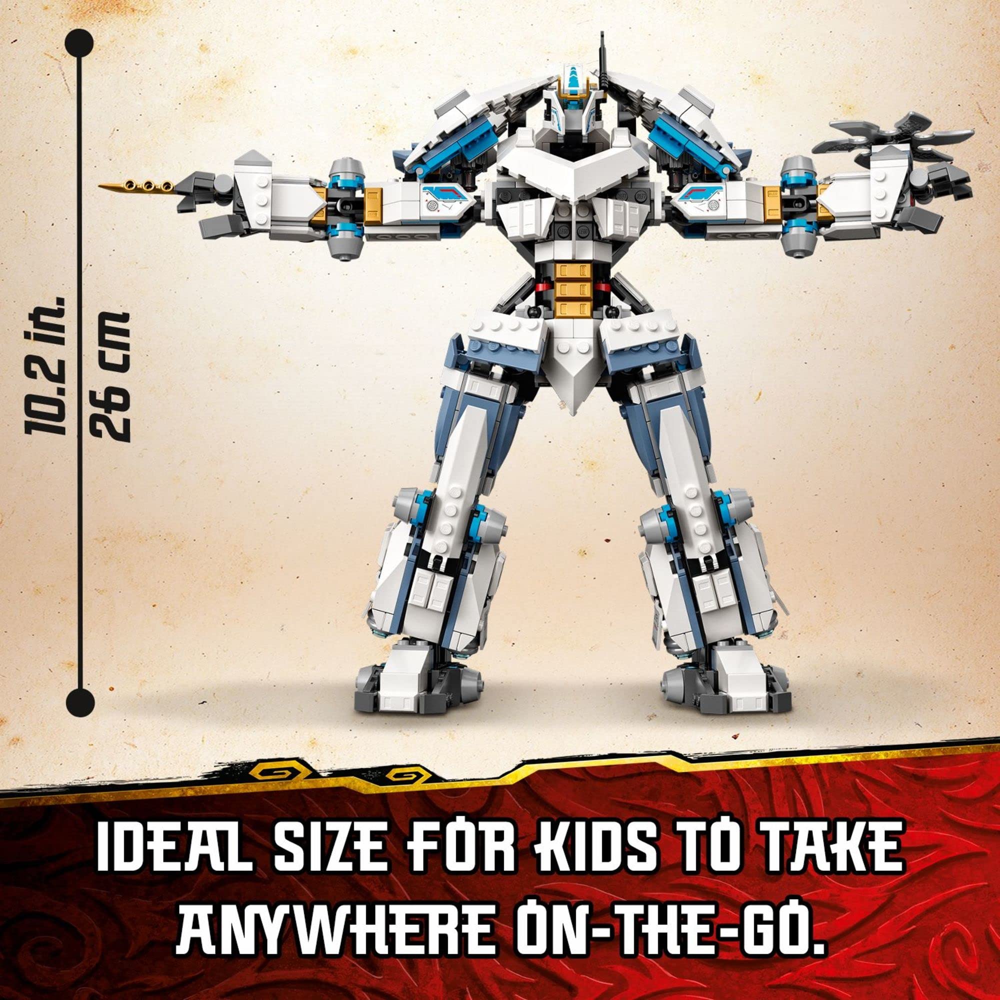 LEGO NINJAGO Legacy Zane’s Titan Mech Battle 71738 Building Set - Ninja Action Figure Toy with Golden Jay Minifigure & Ghost Warriors - Creative Construction Gift for Kids, Boys & Girls - Perfect for Playtime, Birthday Presents & Collectors