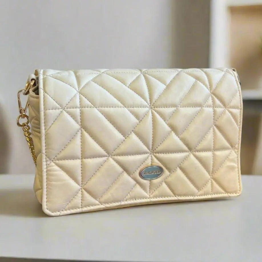 Quilted Soft Leather Crossbody Bag with Chain Strap - Stylish Women's Shoulder Purse for Daily Use, Work & Evening Out