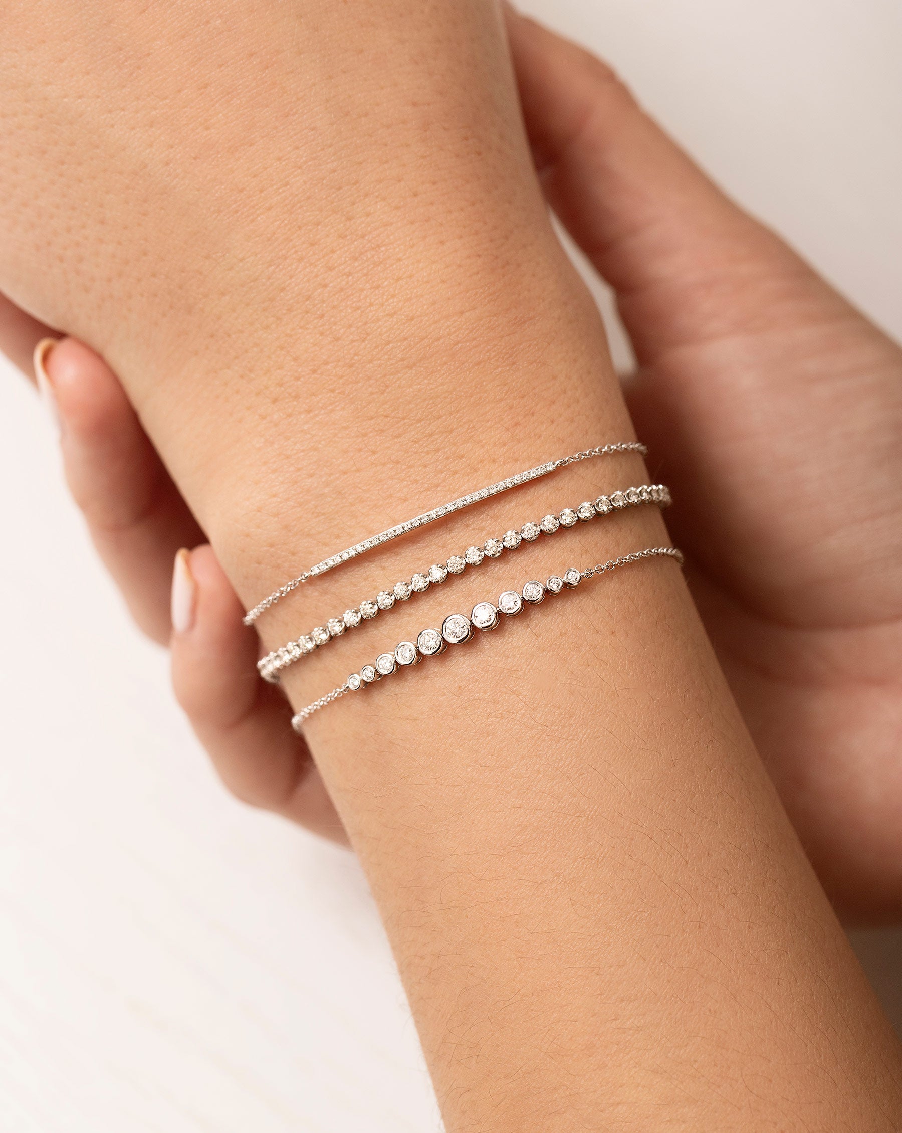 Elegant Diamond Bar Bracelet for Women - 14K Gold Plated Luxury Jewelry Gift for Her - Perfect for Weddings, Anniversaries & Special Occasions