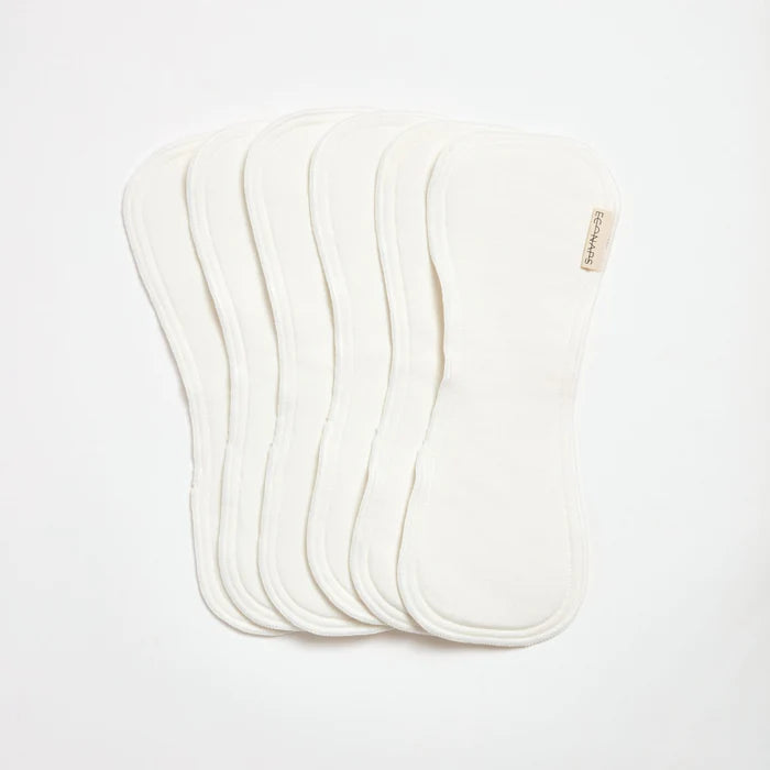 EcoNaps Bamboo Cloth Diaper Inserts - Ultra Absorbent Reusable Nappy Boosters for Babies | Perfect for Overnight Use and Heavy Wetters