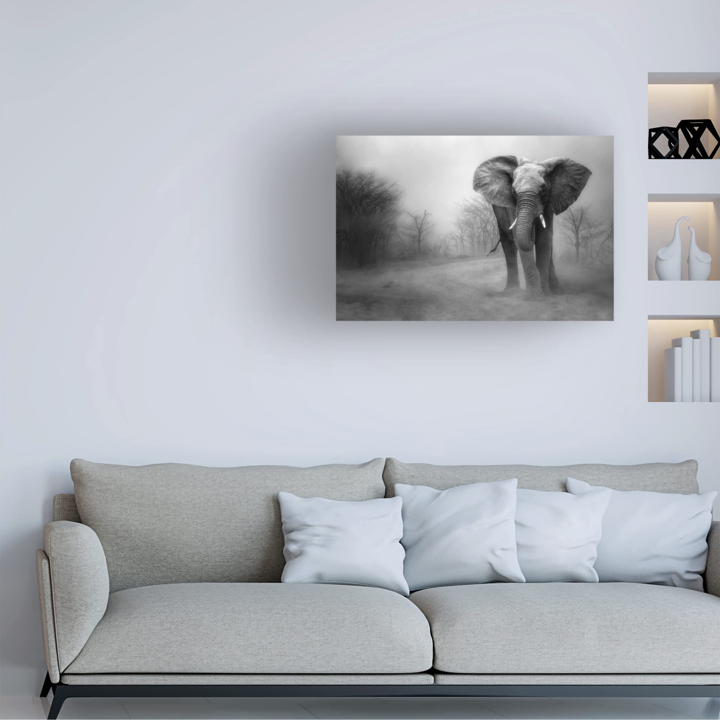 Trademark Fine Art 'The Big One' Canvas Wall Art by Charlaine Gerber - Stunning Ocean Wave Painting for Living Room, Bedroom & Office Decor