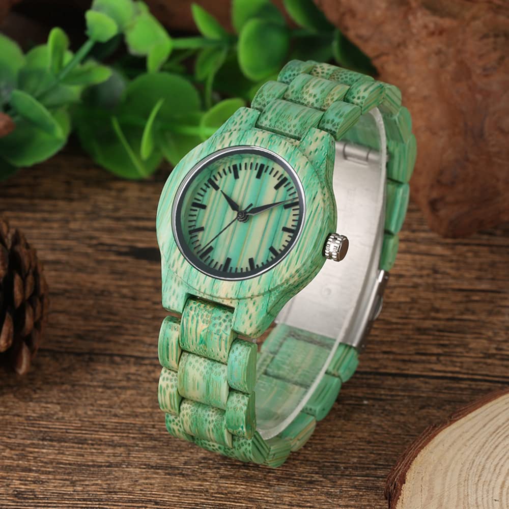 Wooden Watch for Women - Classic Bamboo Analog with Wood Strap | Casual & Office Wear