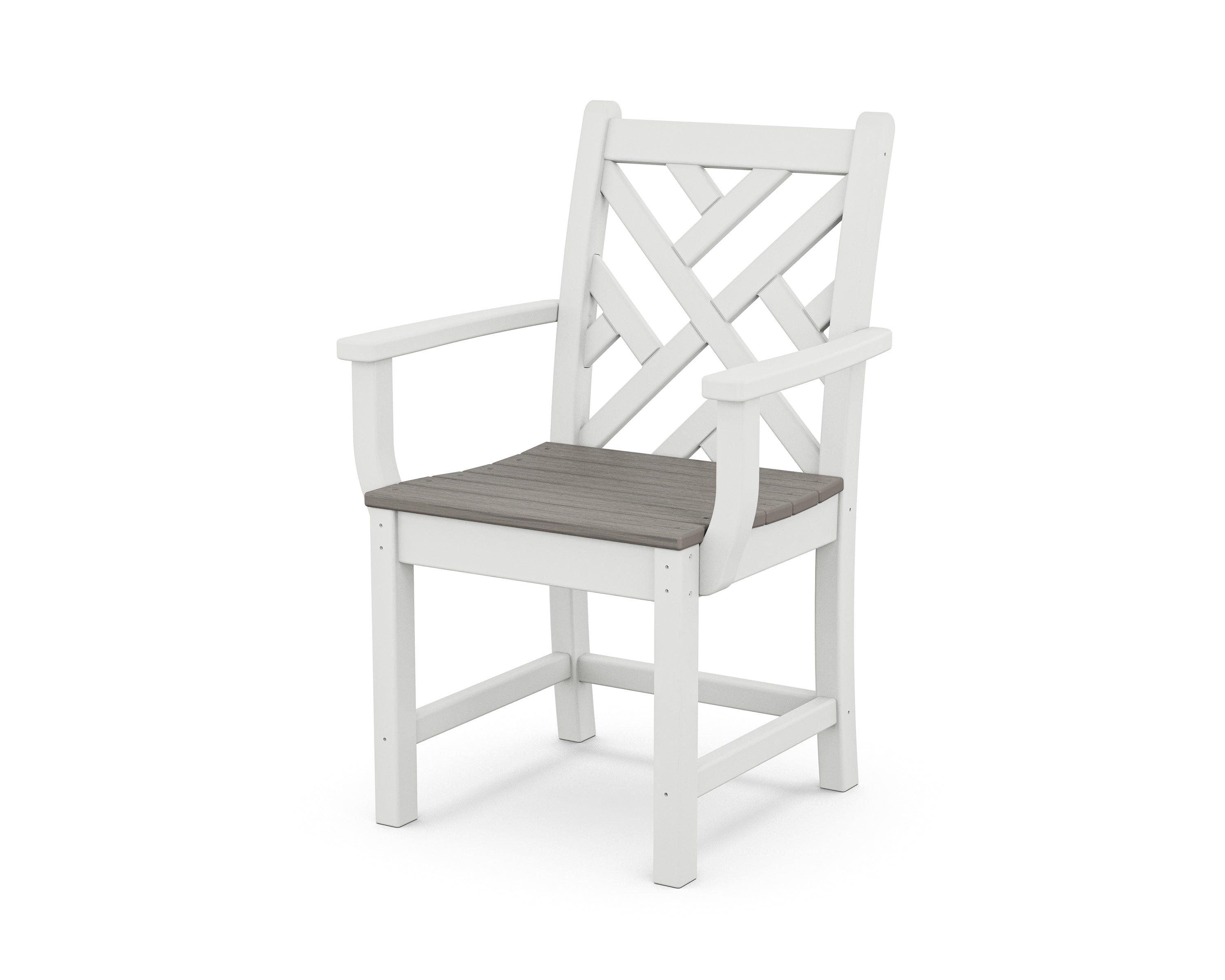 POLYWOOD Chippendale Dining Arm Chair - Weather-Resistant Outdoor Patio Furniture - Perfect for Garden, Deck, and Poolside Seating