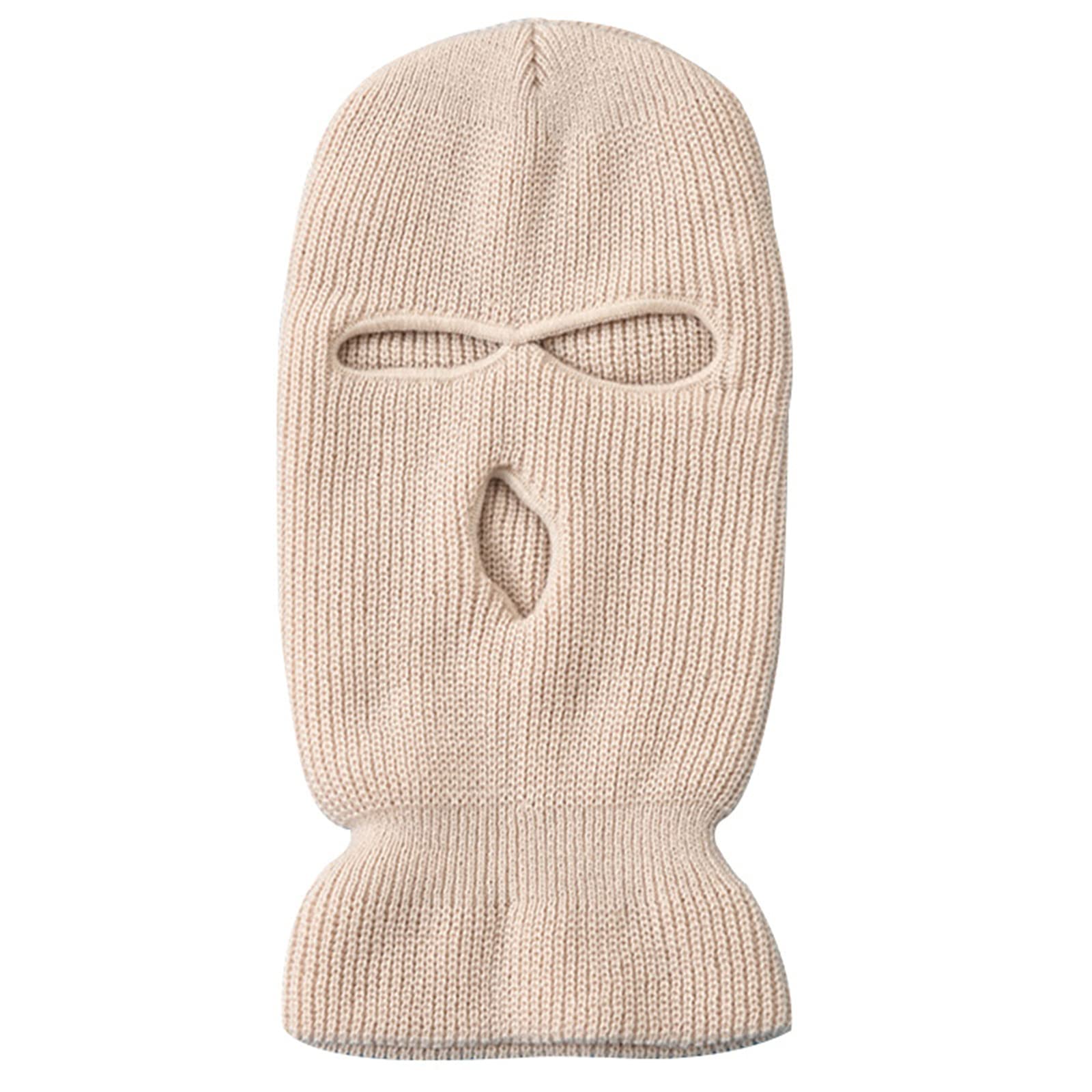 3 Hole Knit Balaclava - Gothic Ski Mask for Winter, Warm & Windproof Thermal Cycling Face Mask - Perfect for Skiing, Snowboarding, Motorcycling & Outdoor Activities