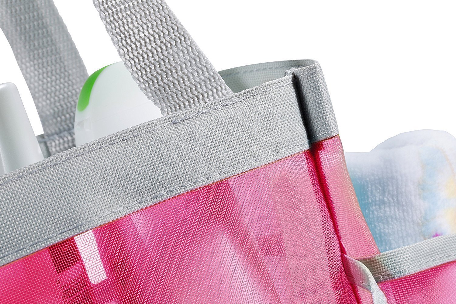 Quick Dry Hanging Shower Caddy with 8 Pockets - Portable Bath Toiletry Organizer for Shampoo, Soap & Cosmetics - Waterproof Shower Tote with Handle for College Dorm, Gym, Camp & Travel - Perfect for Small Bathroom Storage & Organization