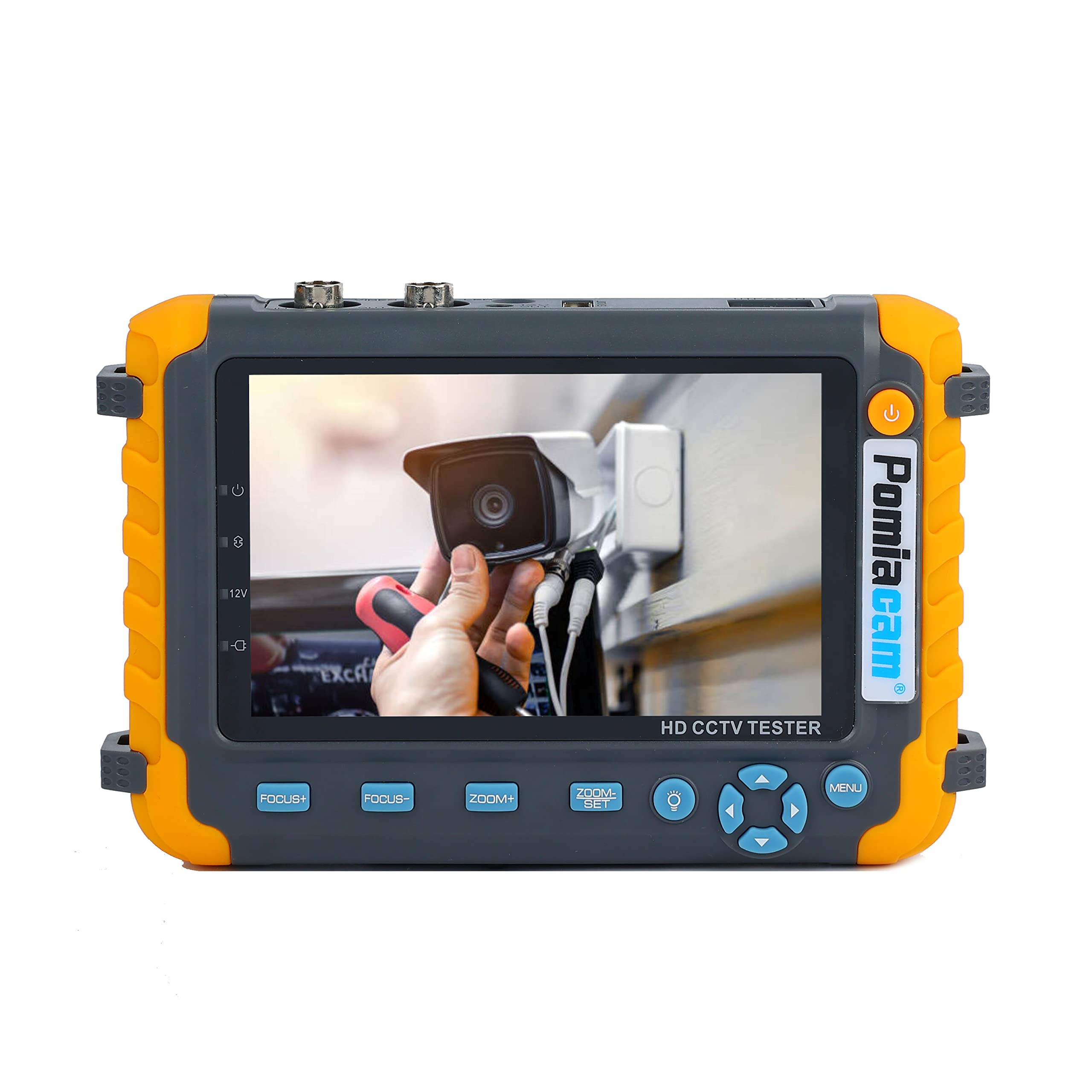 5 Inch 4-in-1 CCTV Monitor Tester - 1080P 5MP 8MP Analog Security Camera Tester for AHD/TVI/CVI/CVBS Coaxial Video, UTP/PTZ Cable Testing, HDMI/VGA Input & DC12V Output - Portable CCTV Diagnostic Tool for Security System Installation & Maintenance