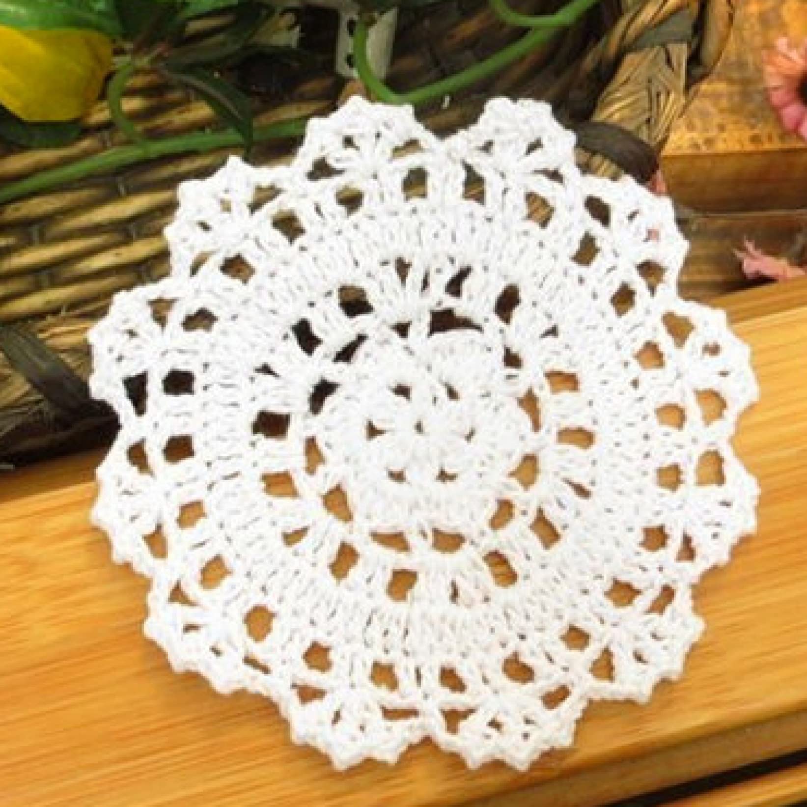 Handmade Cotton Lace Doilies - Set of 30 Round Crochet Coasters for Dining Table Decor, Tea Party, Wedding Centerpiece & Vintage Home Decoration