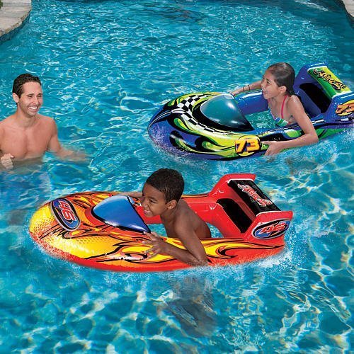 Banzai Paddle Power Sport Racer - Inflatable Water Toy for Kids & Adults - Perfect for Pool, Lake & Beach Fun