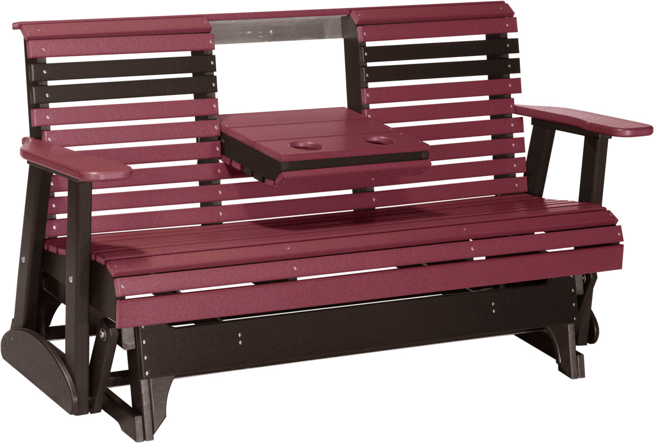 LuxCraft 5-Foot Plain Glider Rocking Chair - Comfortable Patio, Porch & Nursery Glider for Relaxing Outdoors or Indoors