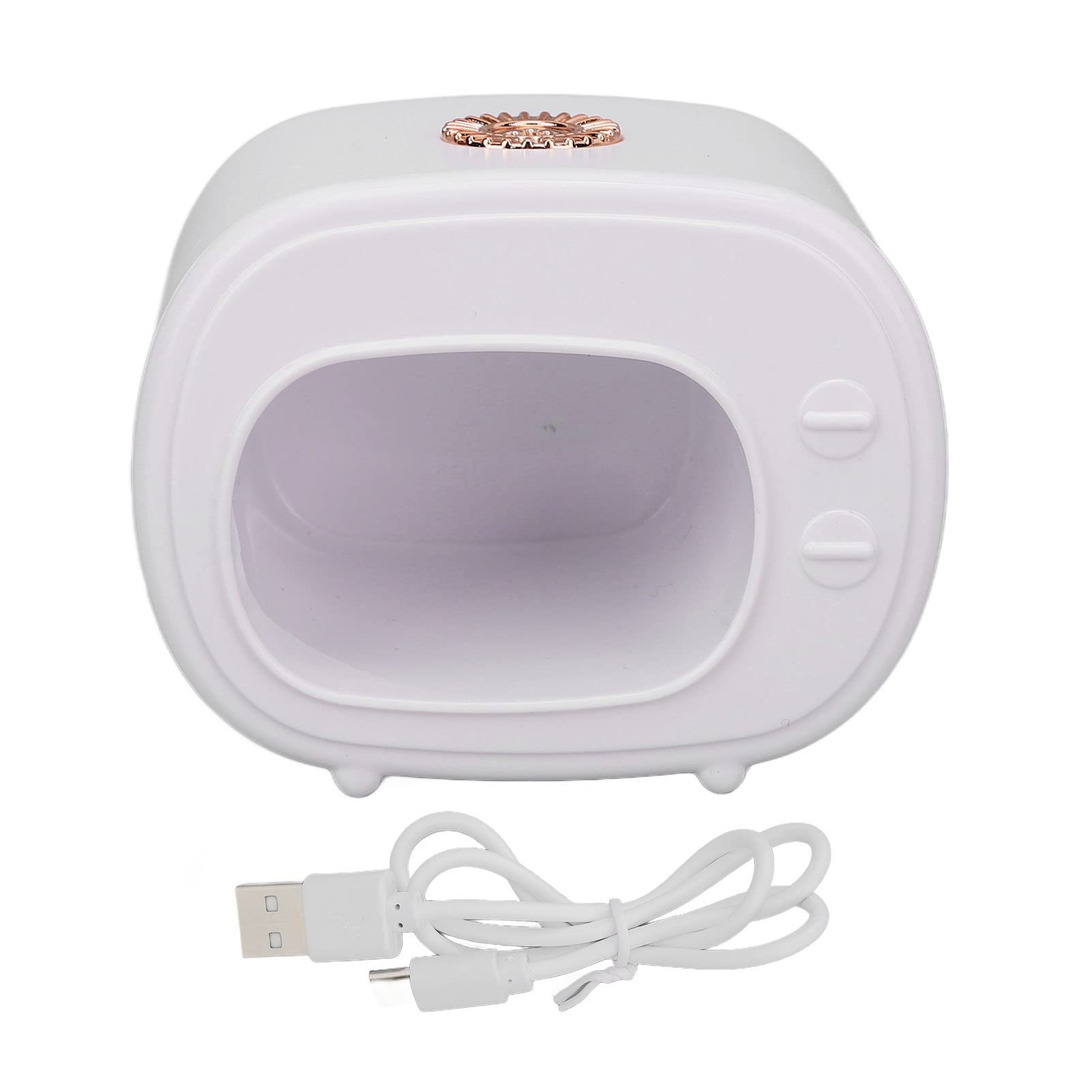 ANGGREK Mini UV LED Nail Lamp - 4W Portable USB Gel Nail Dryer for DIY Manicure, Curing Light for Nail Polish & Art Tools (White) - Perfect for Home, Salon & Travel Nail Care