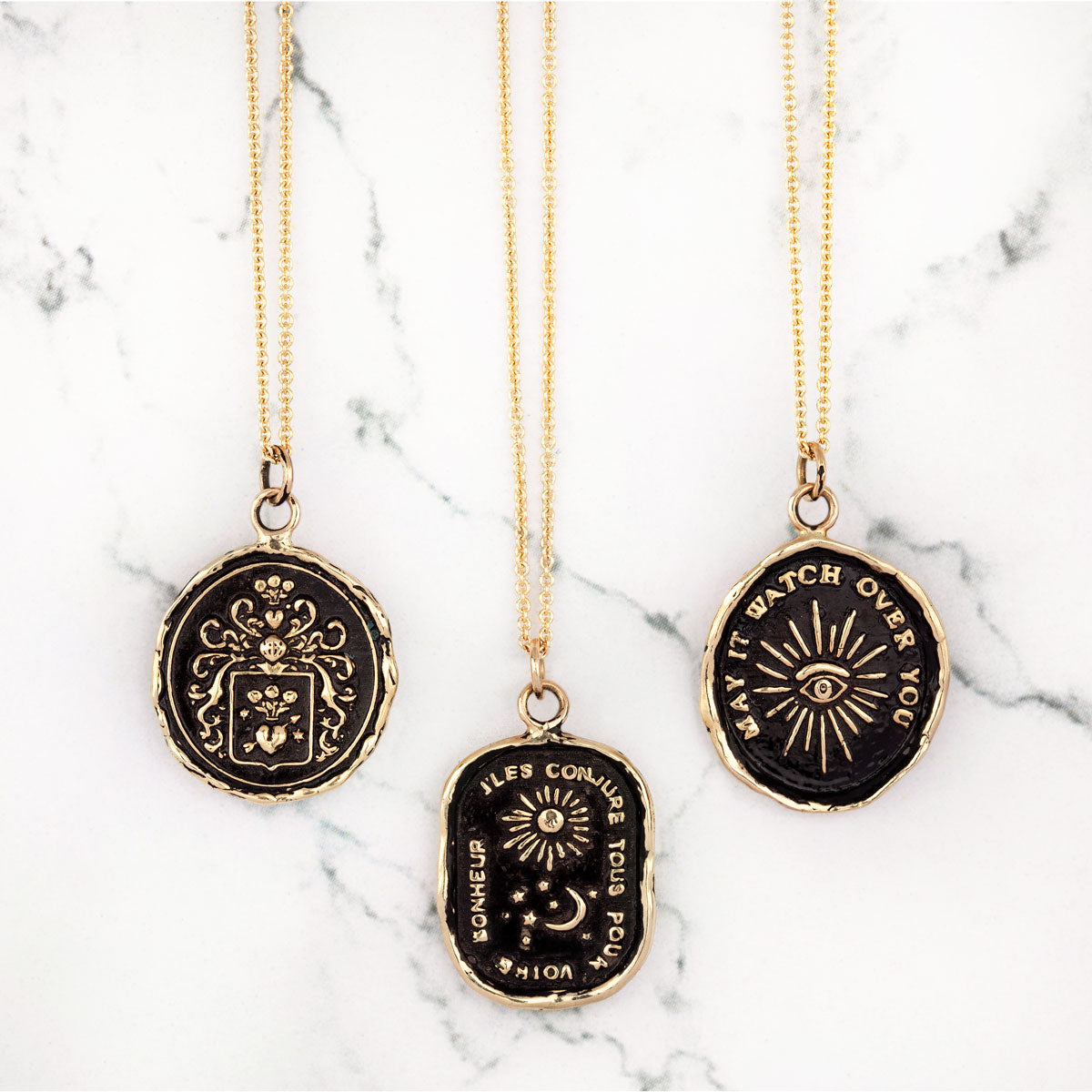 14k Gold Talisman Necklace for Women - Elegant Pendant Jewelry for Everyday Wear & Special Occasions