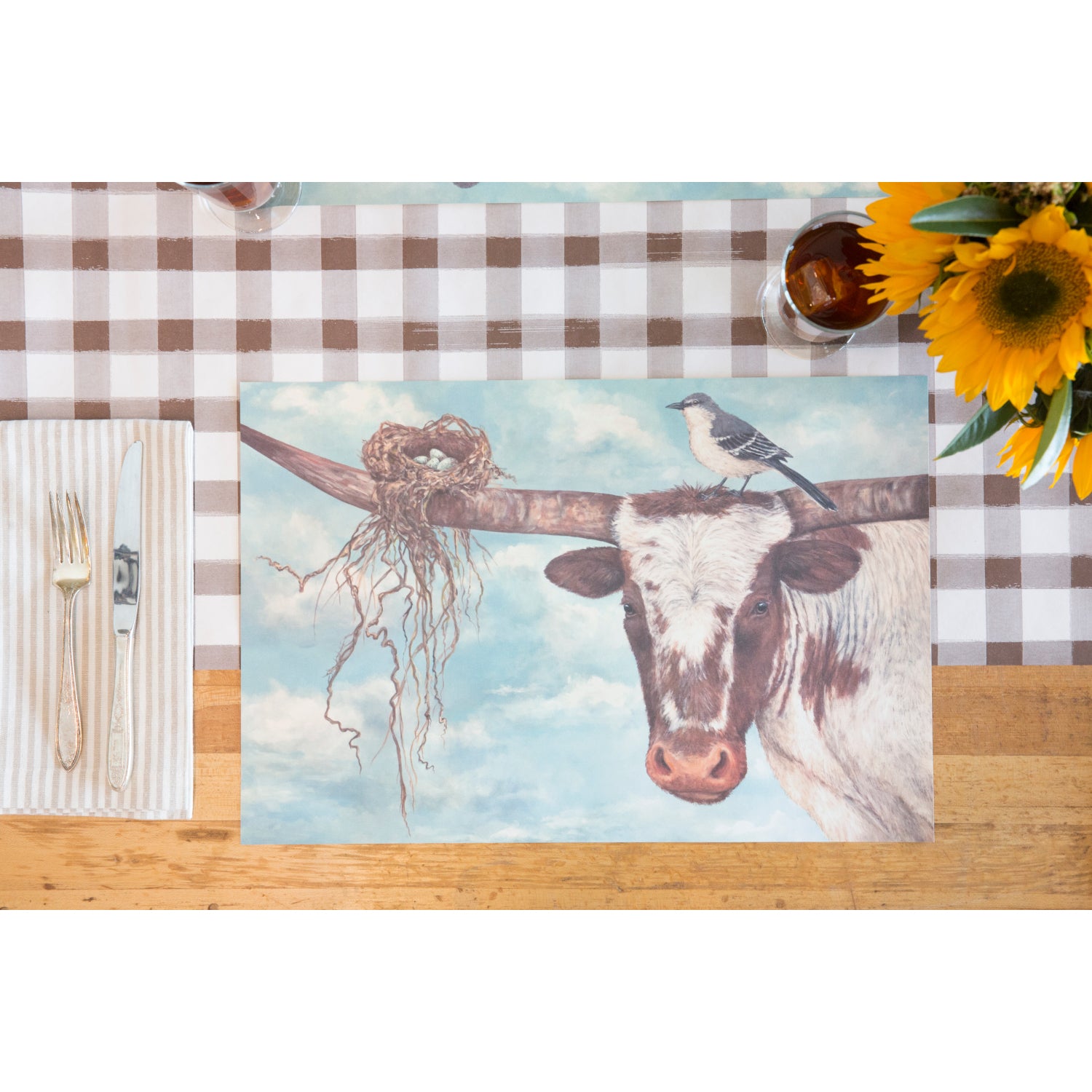 Buford & Agnes Premium Placemats Set of 4 - Waterproof & Non-Slip Dining Table Mats for Home, Kitchen, Restaurant - Elegant Table Setting Accessories for Everyday Use & Entertaining
