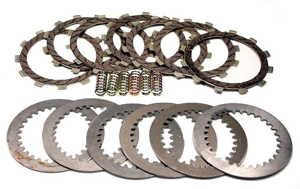 KLR 250 KLR250 1985-2005 Clutch Rebuild Kit - High Performance Friction Steel Plates & Heavy Duty Springs - Heat-Treated Ultra-Durable Clutch Disc - Perfect for Off-Road Motorcycle Maintenance & Engine Repair