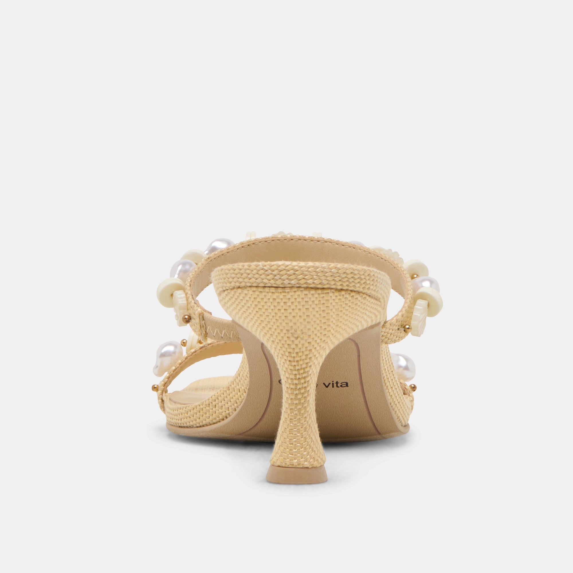 GRASON Women's Natural Raffia Heels - Comfortable Lightweight Sandals for Summer, Beach, and Casual Outings