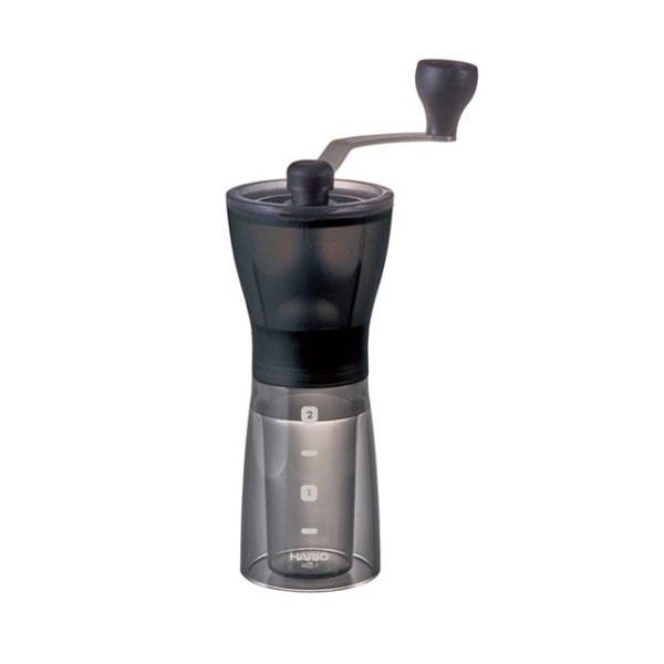 Hario Slim Coffee Grinder - Manual Ceramic Burr Mill for Espresso, French Press & Pour Over - Portable Hand Coffee Bean Grinder for Home, Office & Travel Use