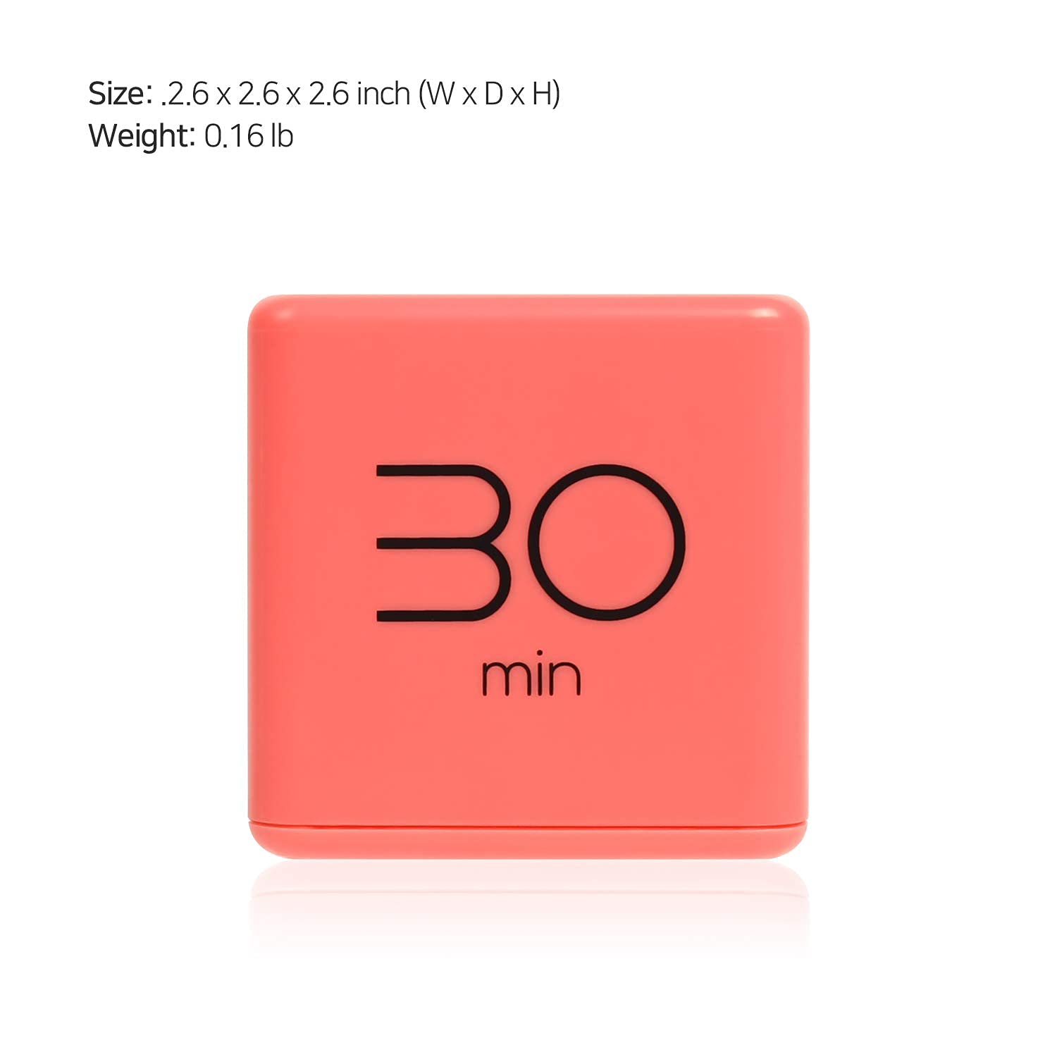 Mooas Cube Timer Bundle - Coral (10, 30, 50, 60 Minutes) & Violet (5, 10, 20, 30 Minutes) - Visual Time Management Tool for Study, Cooking, Workout, Kids Activities - Perfect for Classroom, Office, Kitchen & Home Organization