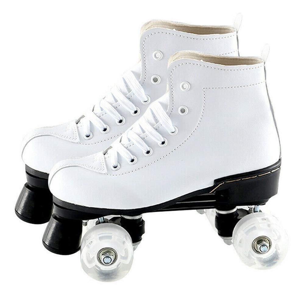 Valink Retro High Top Roller Skates for Women & Men - Soft Boot Indoor Outdoor Skates with LED Lights | Perfect for Rink, Park, Street Skating & Roller Disco Parties