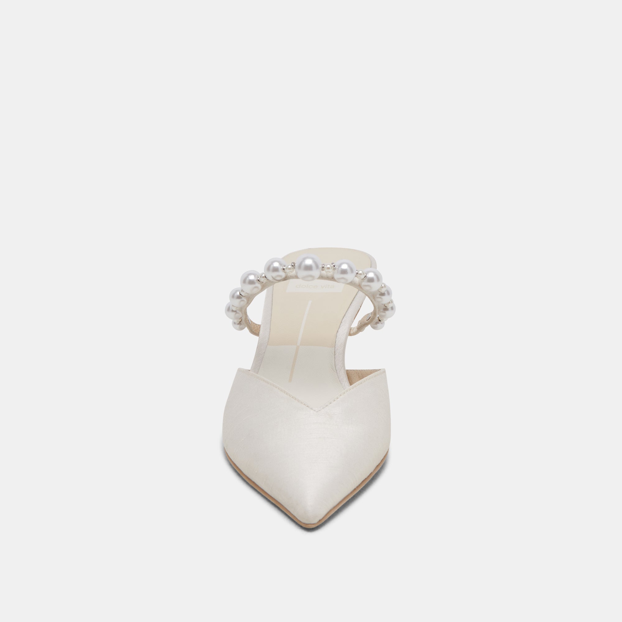 KANIKA Pearl Mid Heels - Vanilla Pearl Embellished Women's Shoes for Weddings, Parties & Special Occasions