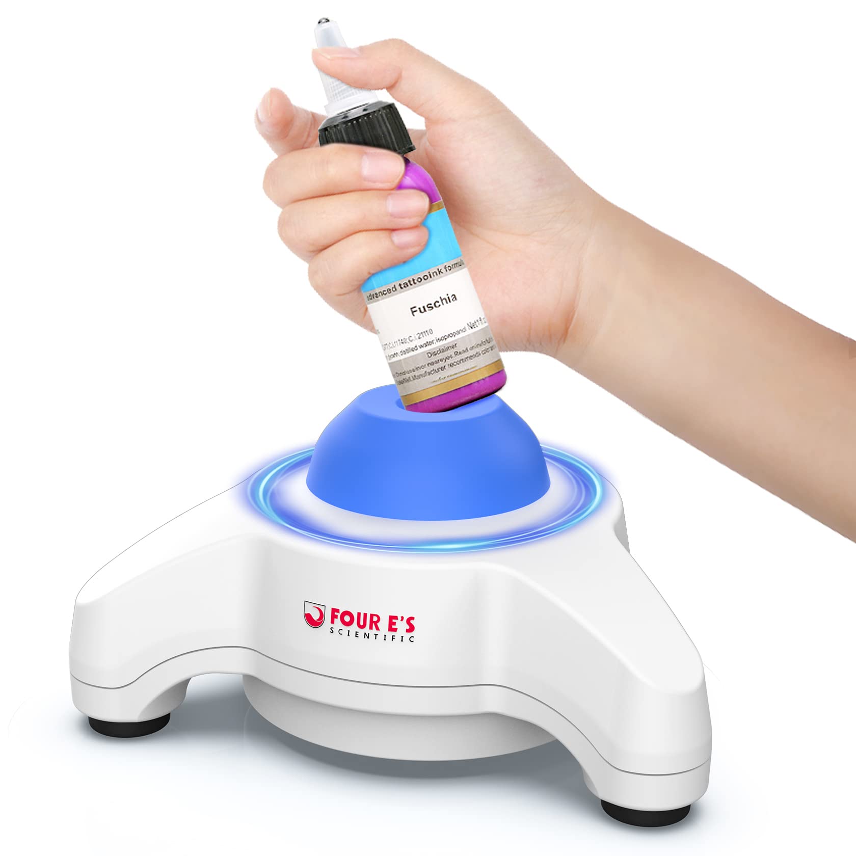 FOUR E'S SCIENTIFIC Mini Vortex Mixer - 5600rpm Lab Vortex Shaker with Touch Control, Portable Paint Mixer for Acrylic Paints, Miniature Models & Nail Polish - Perfect for Hobbyists, Artists & DIY Nail Art