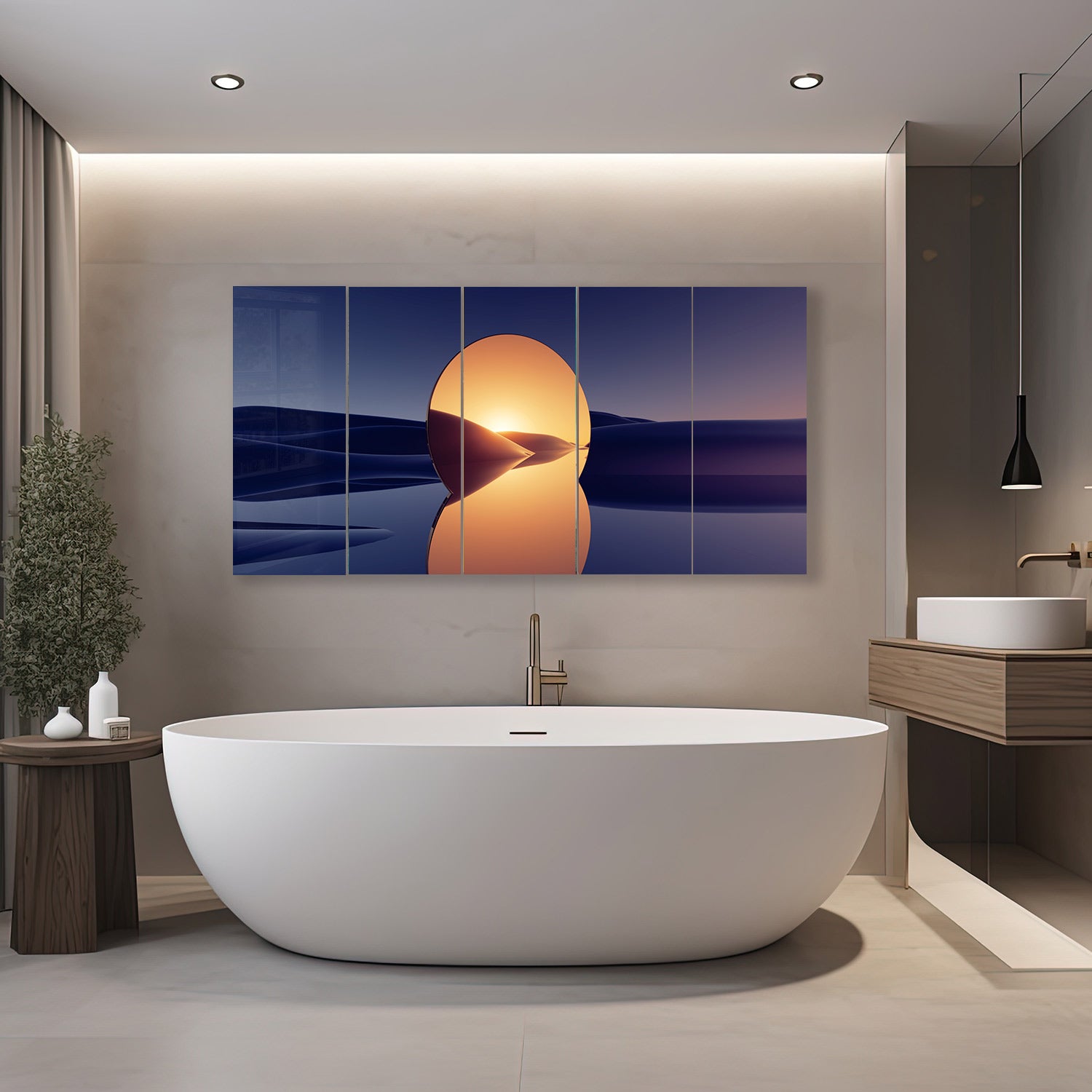 Stylish Sunset Mirror - Decorative Wall Mirror for Living Room, Bedroom & Bathroom - Perfect for Home Decor & Vanity