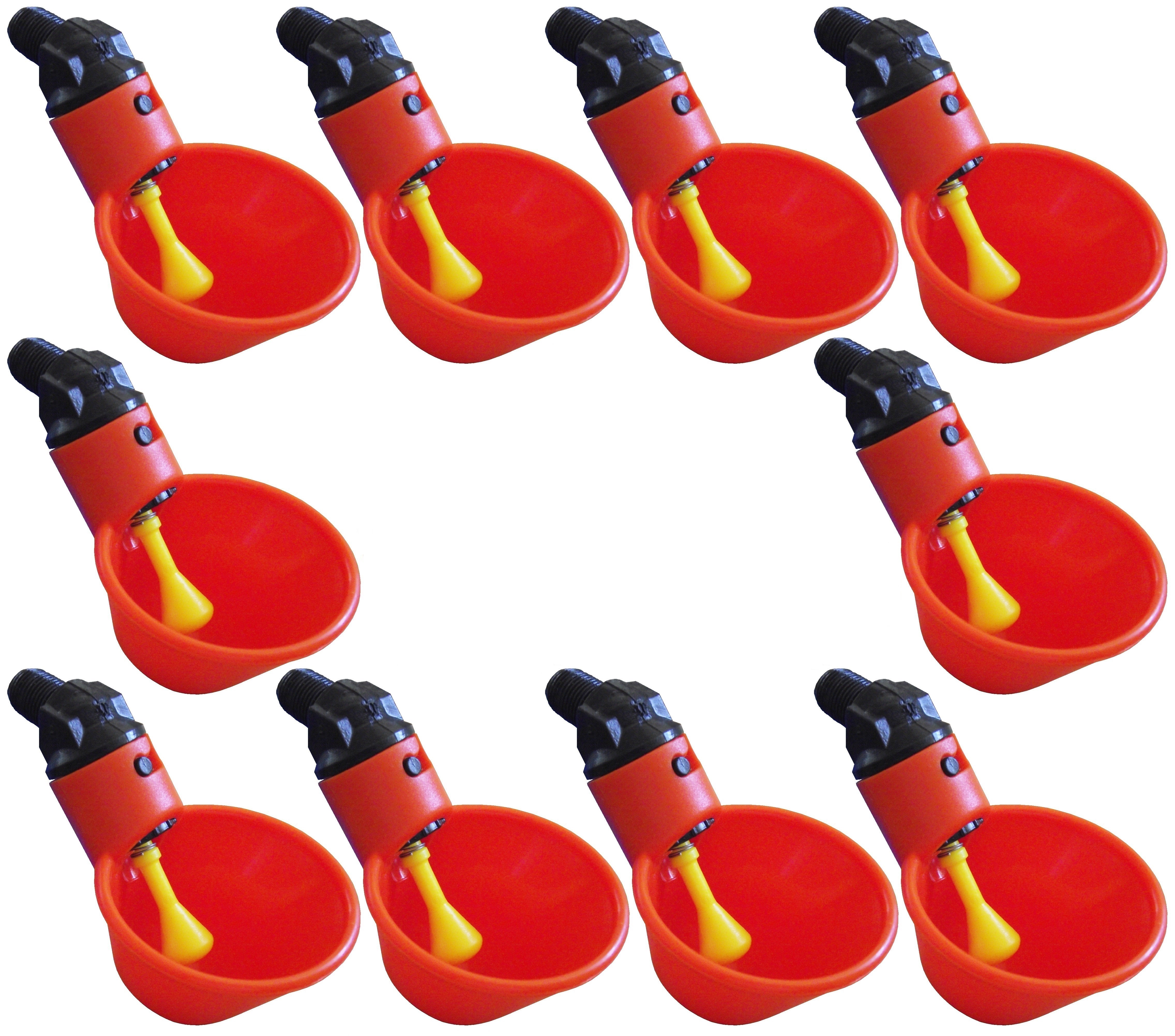 Automatic Chicken Waterer - Orange Cup Style Poultry Drinker for Coops & Backyard Farms | Durable & Easy-to-Use Poultry Feeder for Chickens, Ducks & Birds