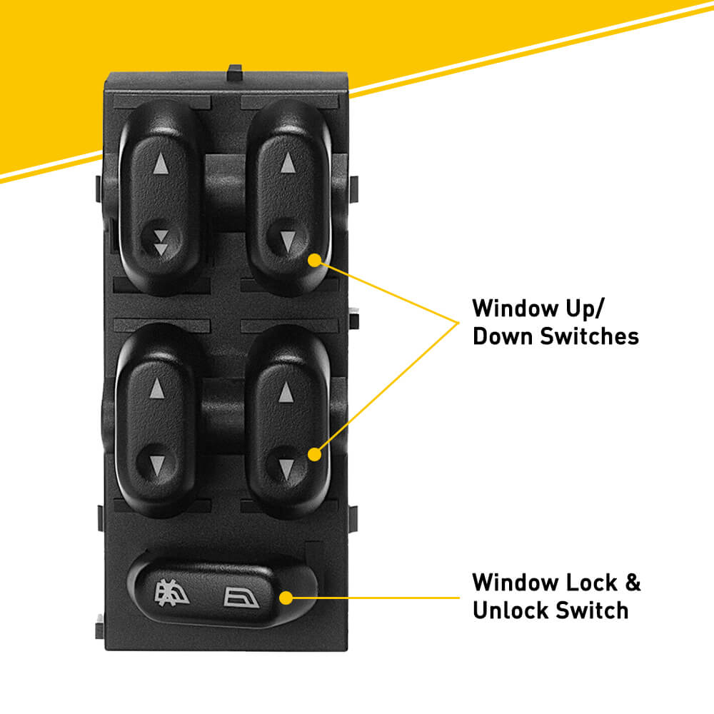 2004-2008 Ford F-150 Front Left Driver Side Master Window Switch Replacement - Perfect for Power Window Repair & Maintenance