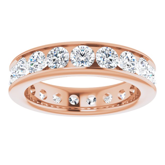 3.23 Carat Round Diamond Eternity Band - Channel Set Wedding Ring for Women, Perfect for Anniversaries, Engagements & Special Occasions