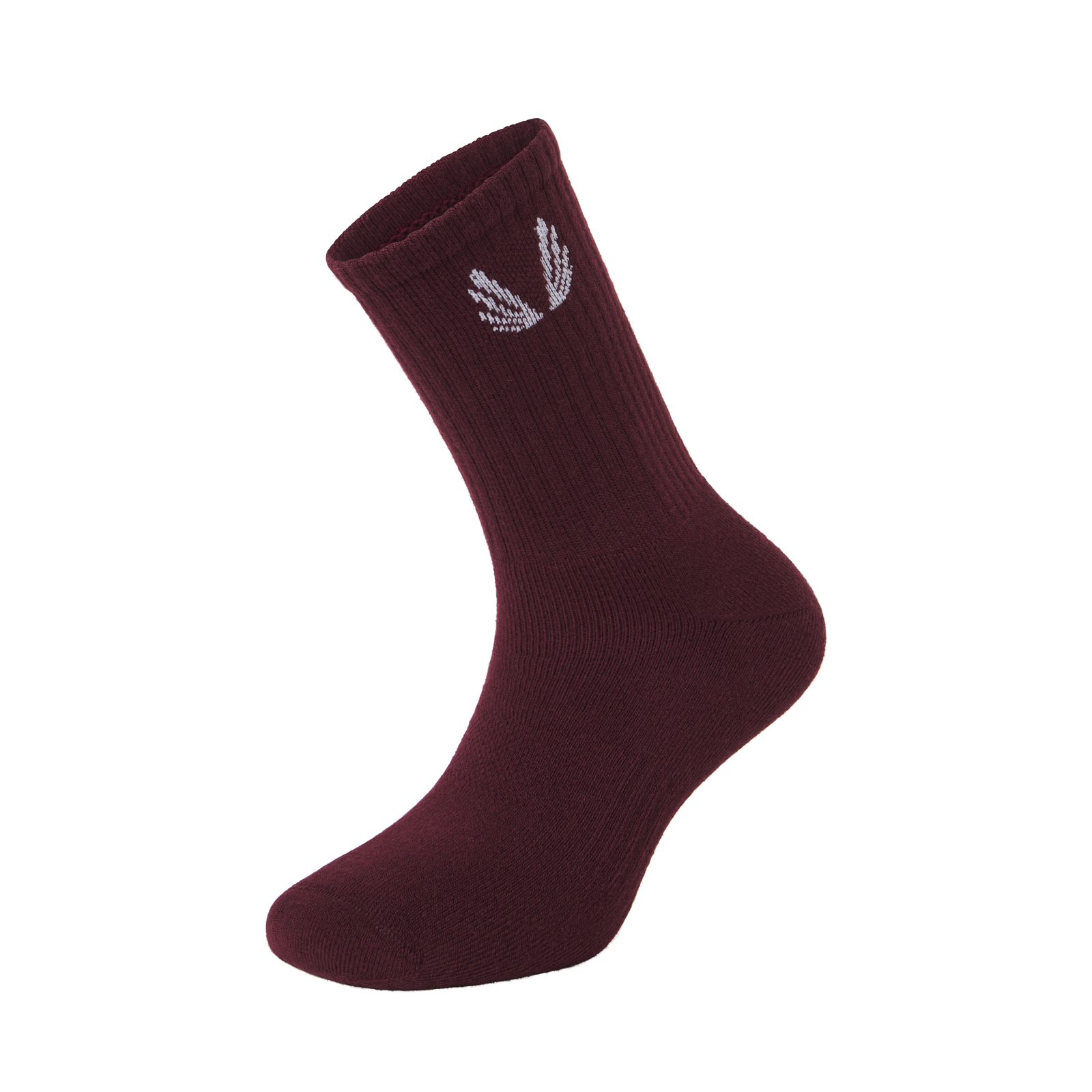 Premium Cotton Essential Crew Socks (3-Pack) - Soft & Breathable for Men & Women - Workout, Running, Hiking & Everyday Wear - Crimson Color