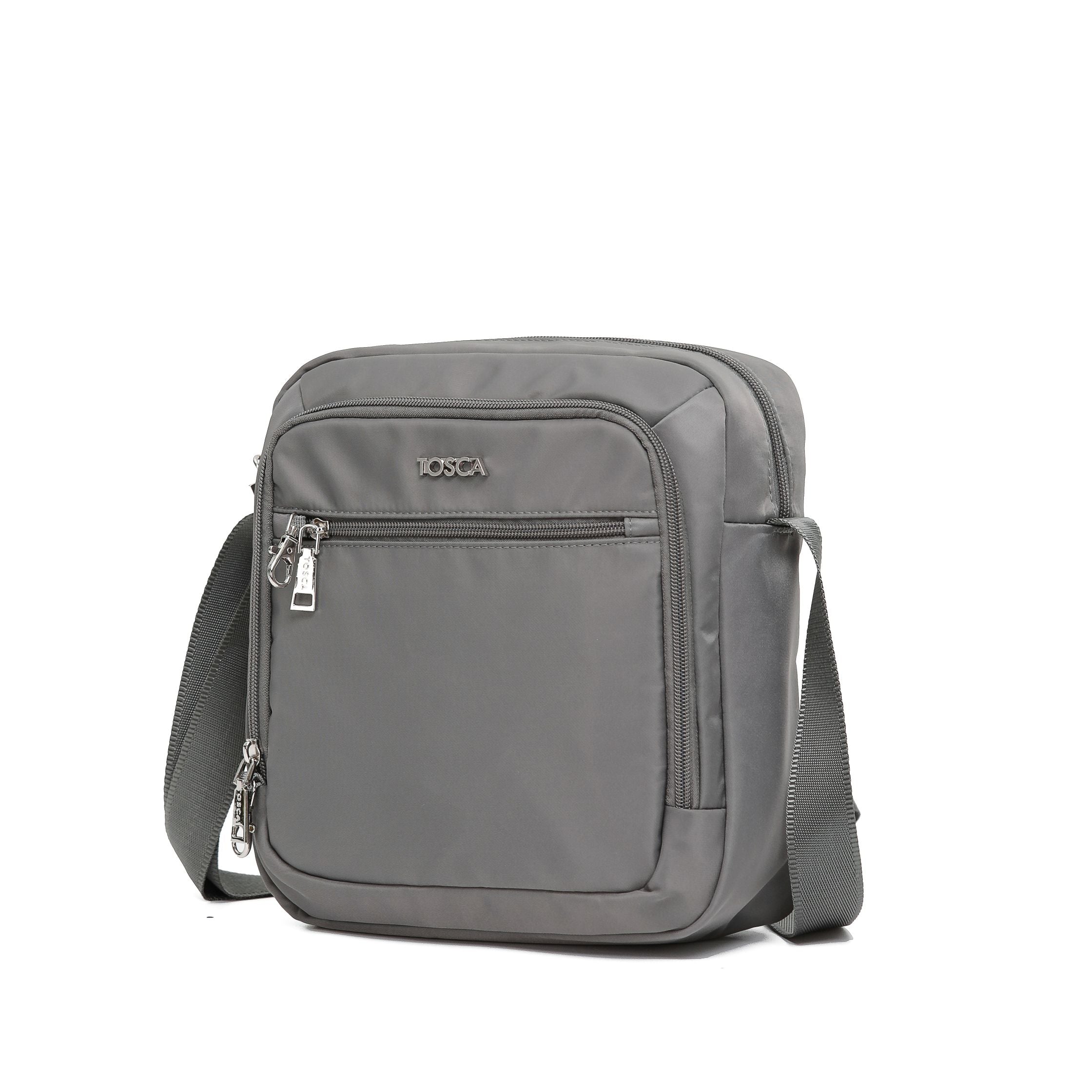 Tosca TCA954 Anti-Theft Square Shoulder Bag for Women - Secure Khaki Crossbody Purse for Travel, Work & Daily Use