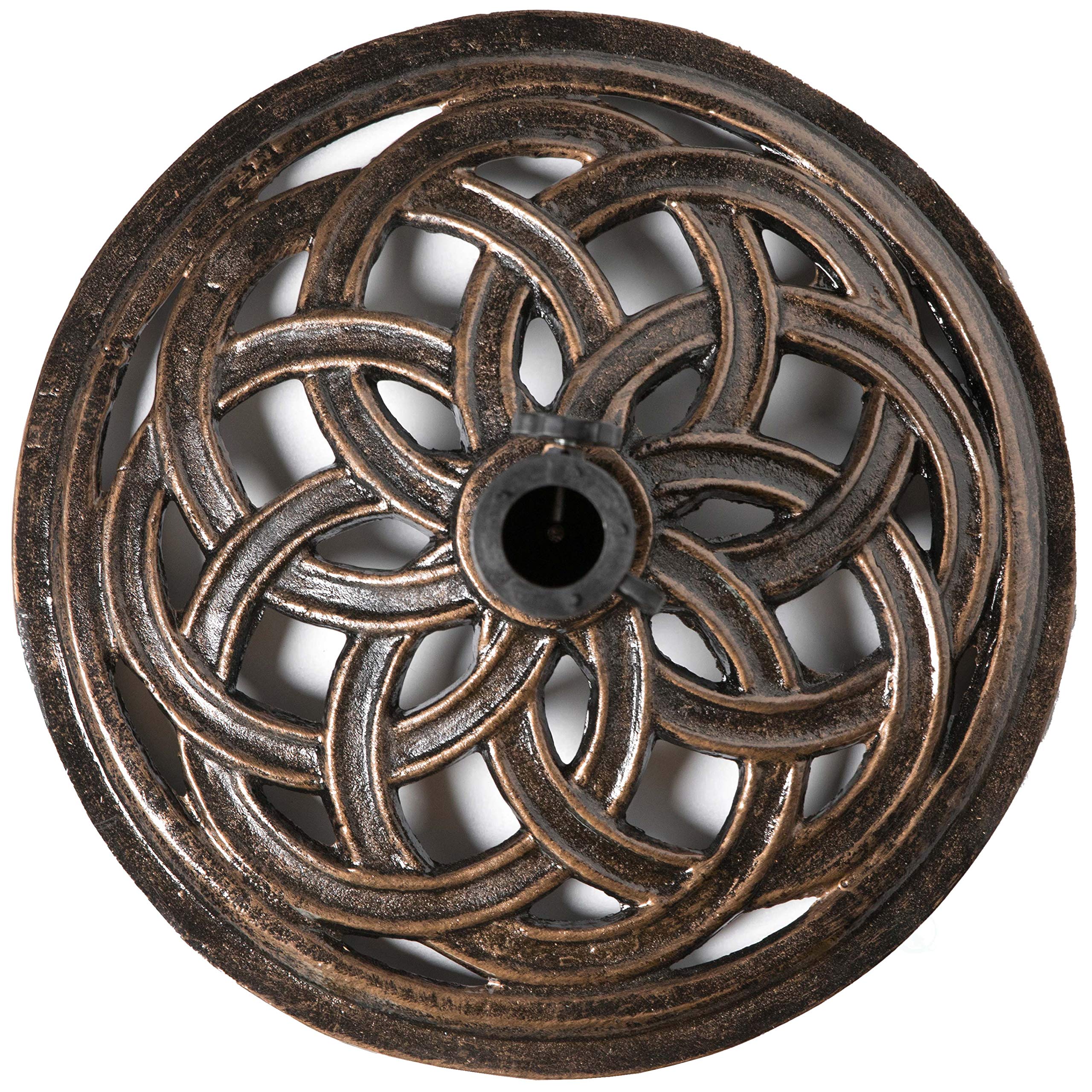 Heavy Duty 20 lb Cast Iron Umbrella Base Stand for Outdoor Patio - Round Garden Parasol Weight Holder for Stability in Windy Conditions | Perfect for Poolside, Deck, Backyard, and Commercial Use