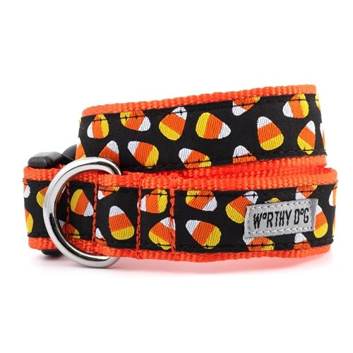 Candy Corn Dog Collar Collection - Halloween Pet Costume Accessories for Dogs & Cats - Perfect for Halloween Parties & Trick or Treating