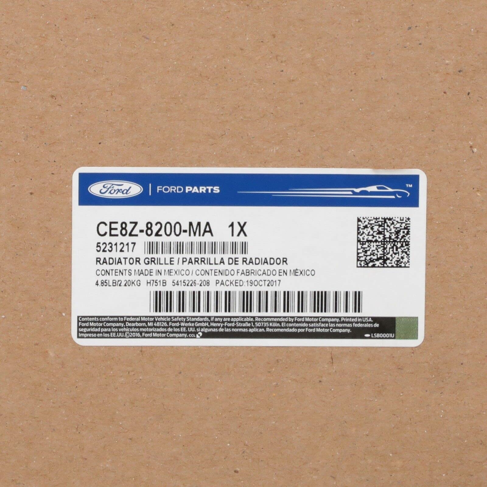 Genuine Ford CE8Z-8200-MA Radiator Grille Replacement - OEM Quality for F-150, F-250, F-350 Trucks (2009-2019) | Perfect for Off-Roading & Truck Upgrades