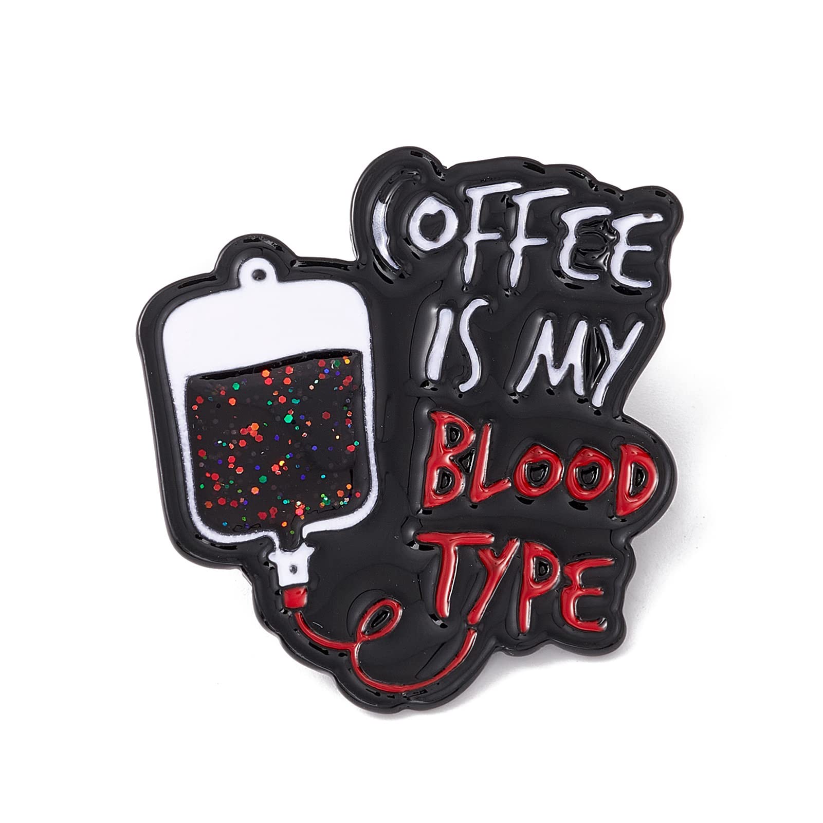 Halloween Blood Bag Enamel Pins - 10pcs Spooky Alloy Lapel Pins with Words for Halloween Parties, Costumes, Hats, Bags & Decorations - Perfect for Trick or Treat, Haunted House Events & Gothic Fashion Accessories