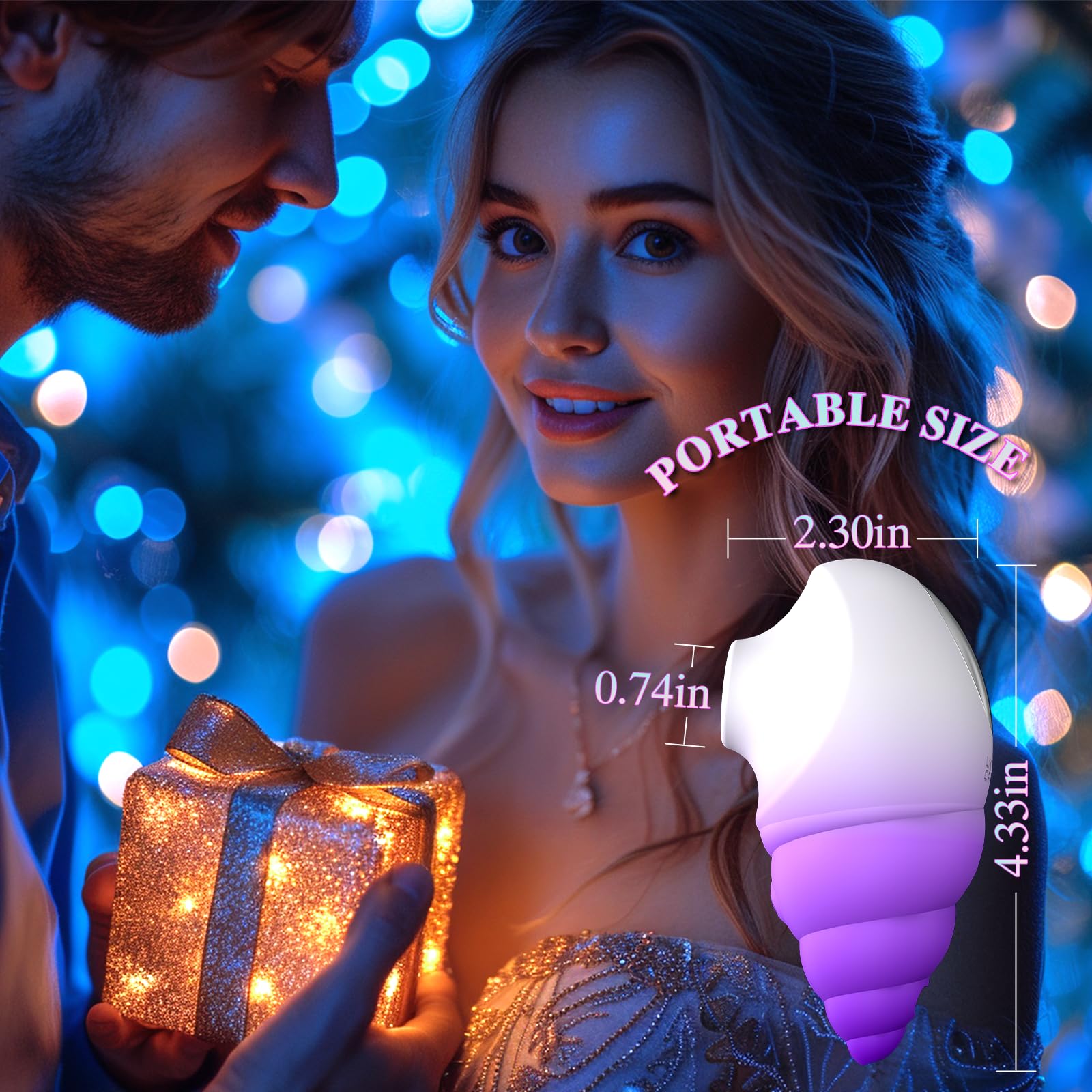 BSZone Conch Rose Clitoral & Nipple Suction Vibrator - 10 Powerful Sucking Modes, Wide Opening Design for Women & Couples | Perfect for Solo Play, Foreplay & Couples Intimacy | Adult Sex Toy for Enhanced Pleasure