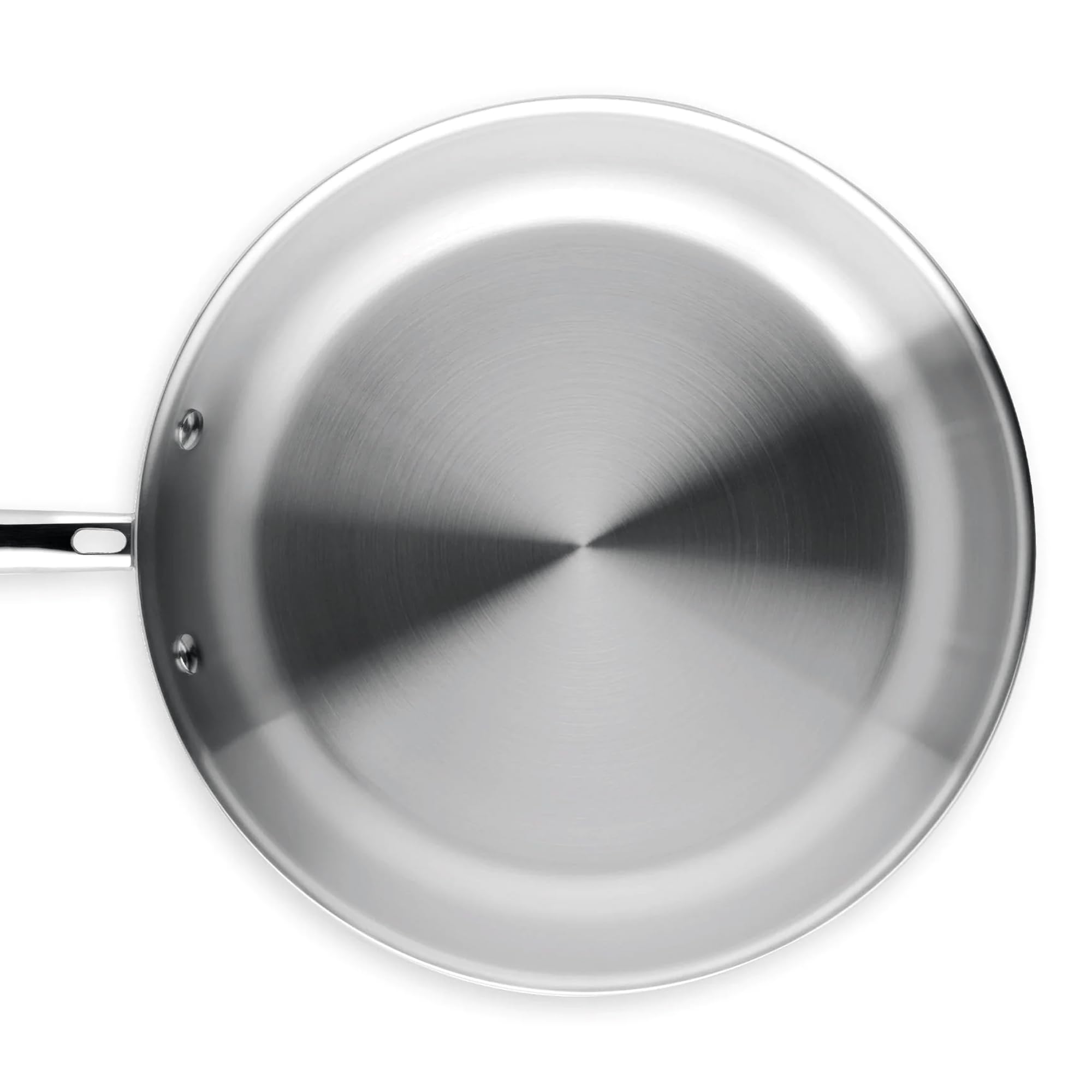 Misen 10-Inch 5-Ply Stainless Steel Frying Pan - Professional Grade Cookware for Searing, Sauteing & Even Heating - Durable Restaurant-Quality Skillet for Home Chefs - Perfect for Stovetop Cooking, Meal Prep & Gourmet Dishes