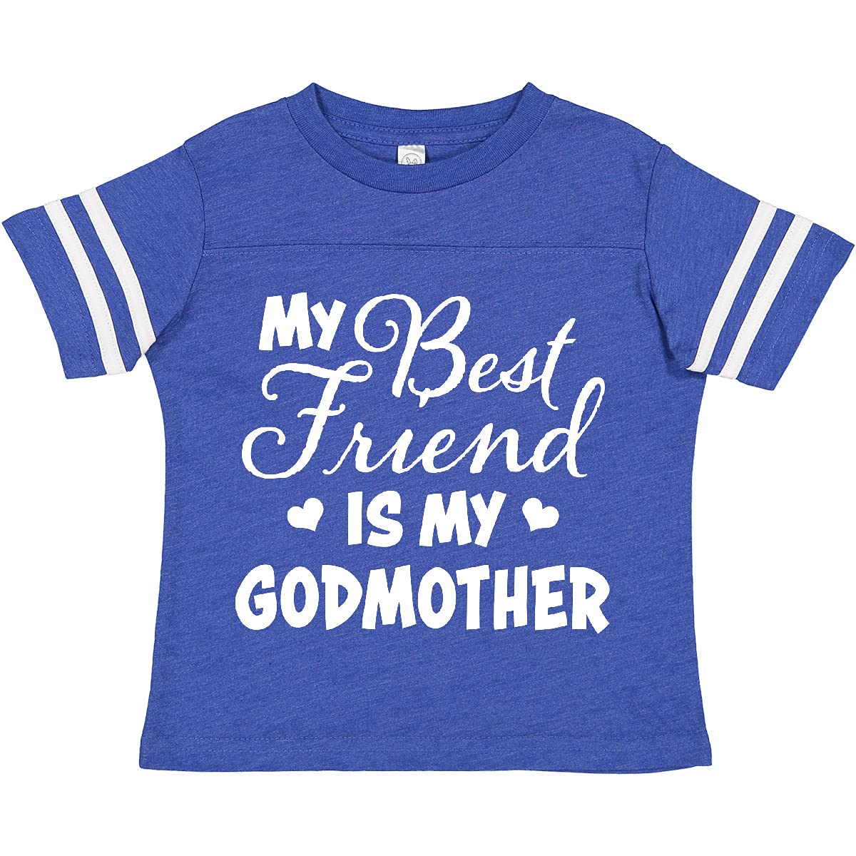 Inktastic My Best Friend is My Godmother with Hearts Toddler T-Shirt - Perfect for Birthdays, Family Gatherings, and Everyday Wear