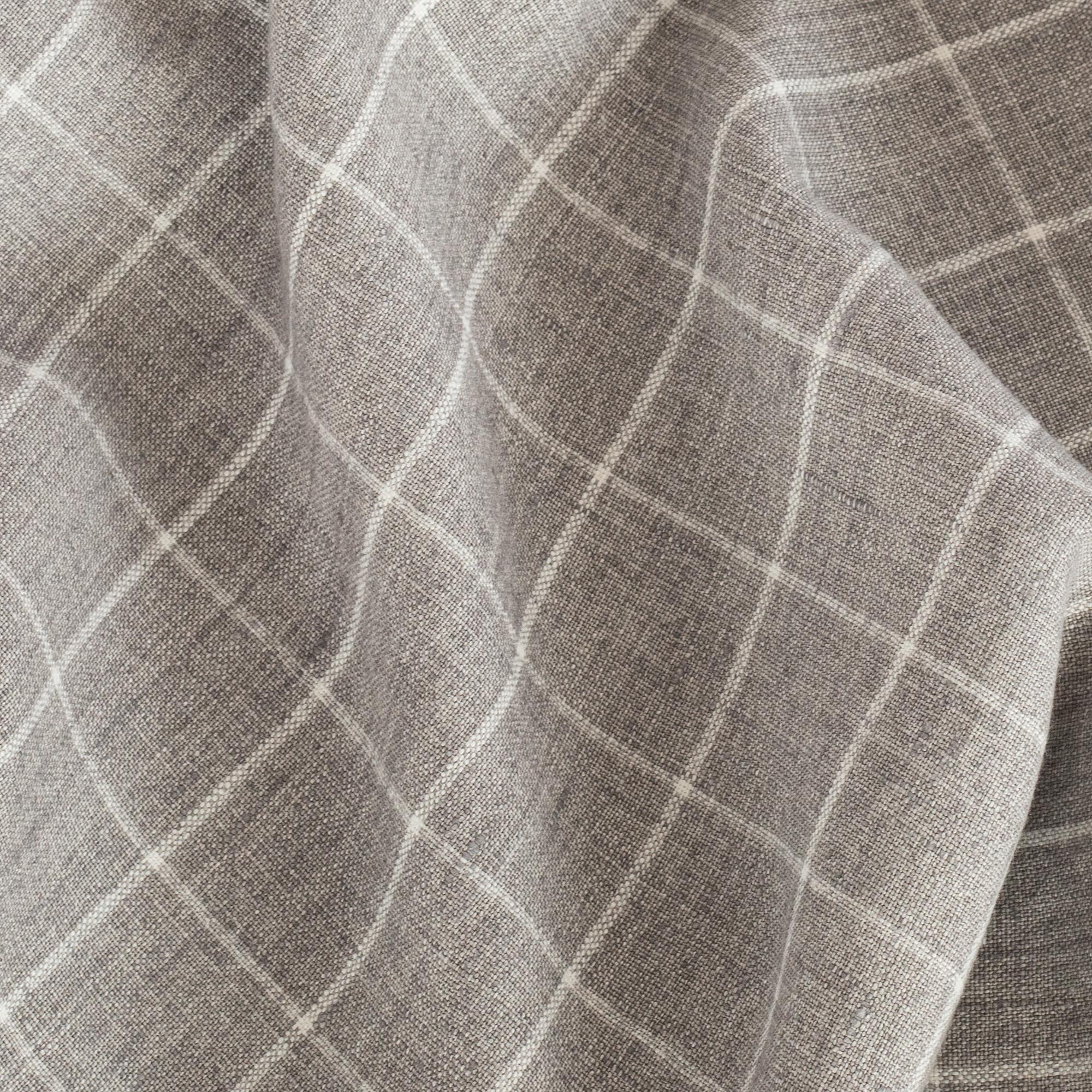 Premium Butler Check Fabric - Stone Grey Upholstery Material for Sofas, Chairs & Home Decor | Durable & Stylish Textile for DIY Projects & Interior Design