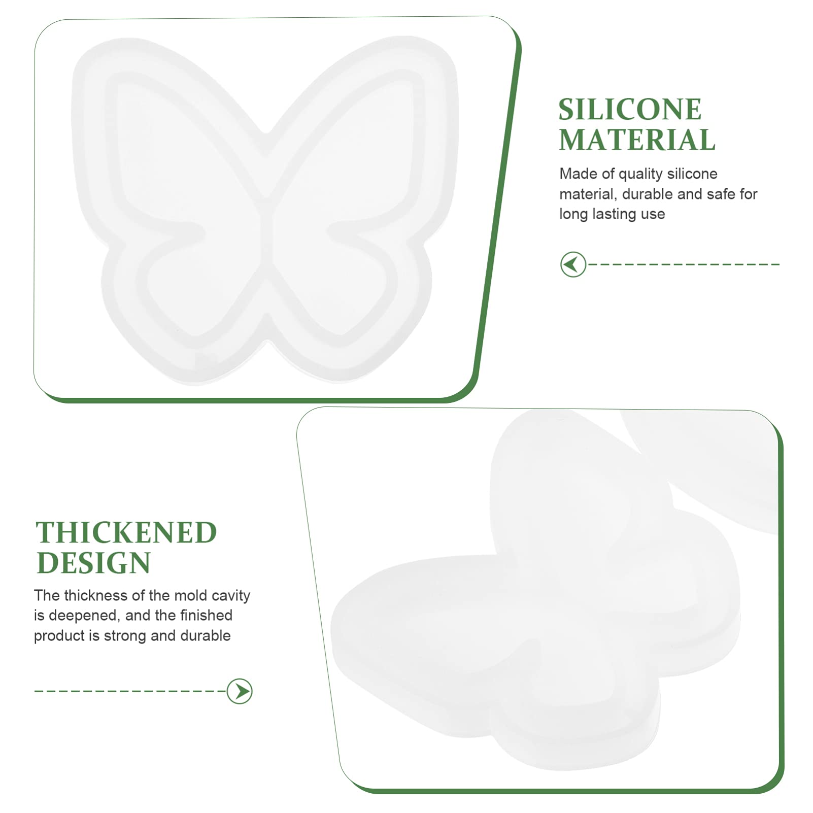 ARTIBETTER 3-Piece Silicone Jewelry Tray Mold Set - Round, Heart & Butterfly Shaped Resin Molds for DIY Rings, Crystal Epoxy Casting | Perfect for Jewelry Making, Organizing Small Trinkets & Craft Projects