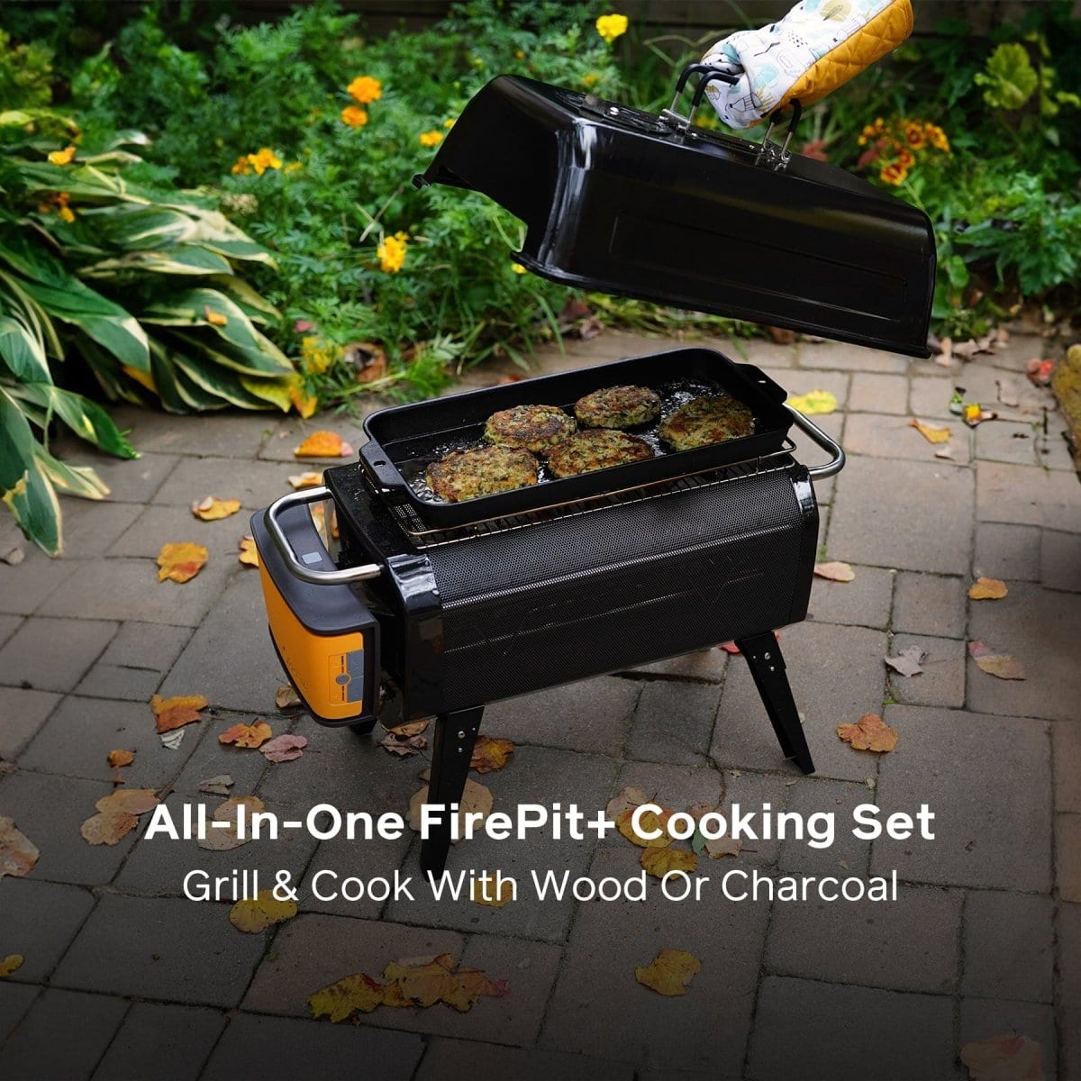 Portable Fire Pit Cooking Kit - Grill, Roast & Cook Outdoors - Perfect for Camping, Backyard BBQs & Picnics