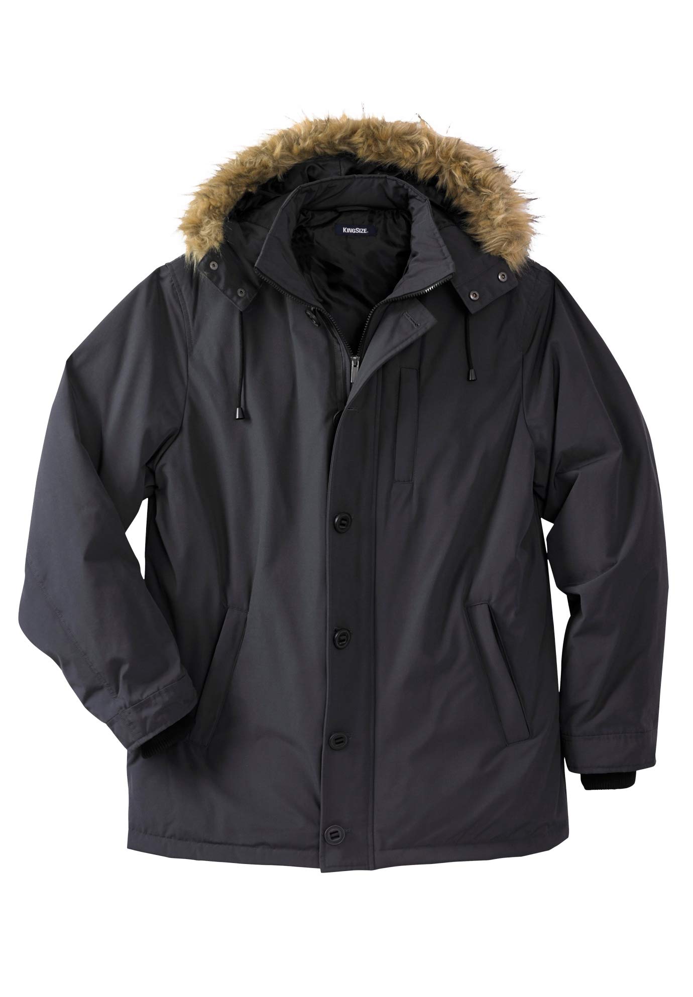 KingSize Men's Big & Tall Arctic Down Parka Jacket - Heavy Winter Coat with Detachable Hood & Insulated Cuffs - Waterproof Windproof Cold Weather Outerwear for Snow, Skiing & Outdoor Activities