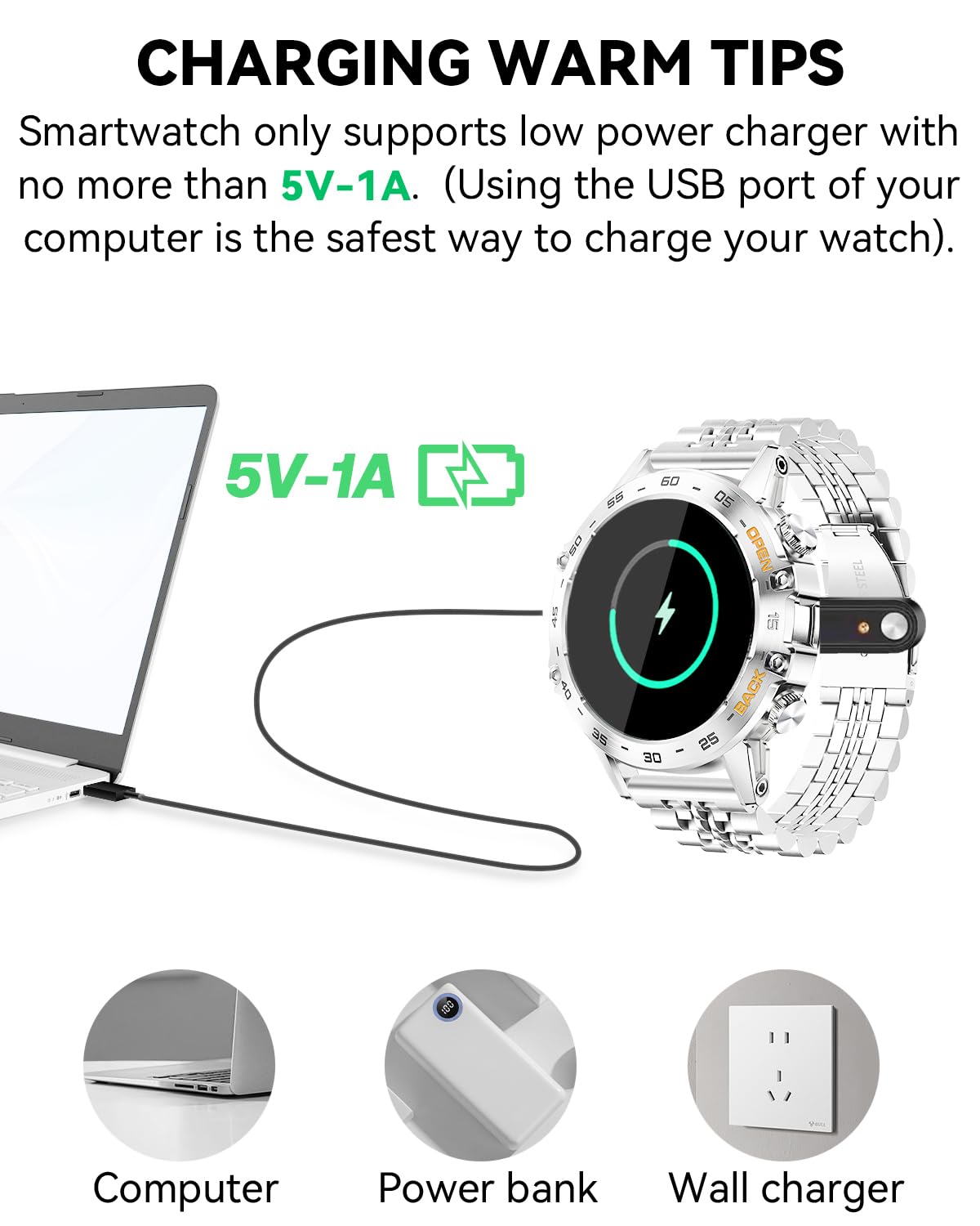 Military Smart Watches for Men - Tactical Smartwatch with Answer/Make Calls, 400mAh Battery, 10+ Sports Modes - Compatible with Android & iOS - Perfect for Outdoor Activities, Fitness Tracking & Daily Use