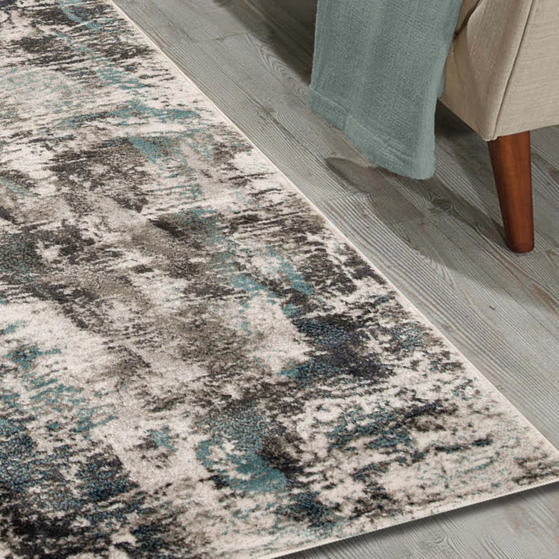 Kahuna Abstract Striped Indoor Area Rug - Soft Modern Bohemian Carpet for Living Room, Bedroom, Nursery - Non-Slip Comfortable Floor Mat for Home Decor